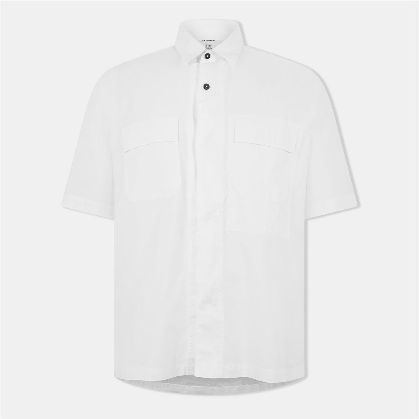 C.P. Company o1g2r1mq0426 Short Sleeve Ripstop Shirt in White Size US XL / EU 56 / 4 - 1 Thumbnail