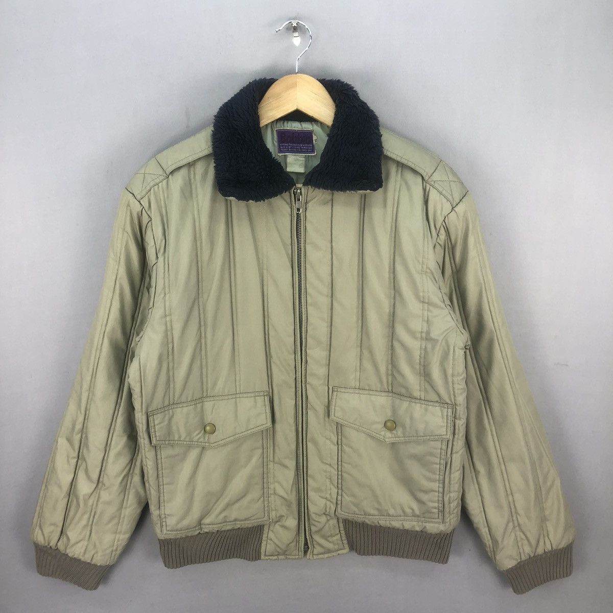 Japanese Brand Vintage 80’s Bobbio Bomber Flight Jacket Size US M / EU 48-50 / 2 - 1 Thumbnail