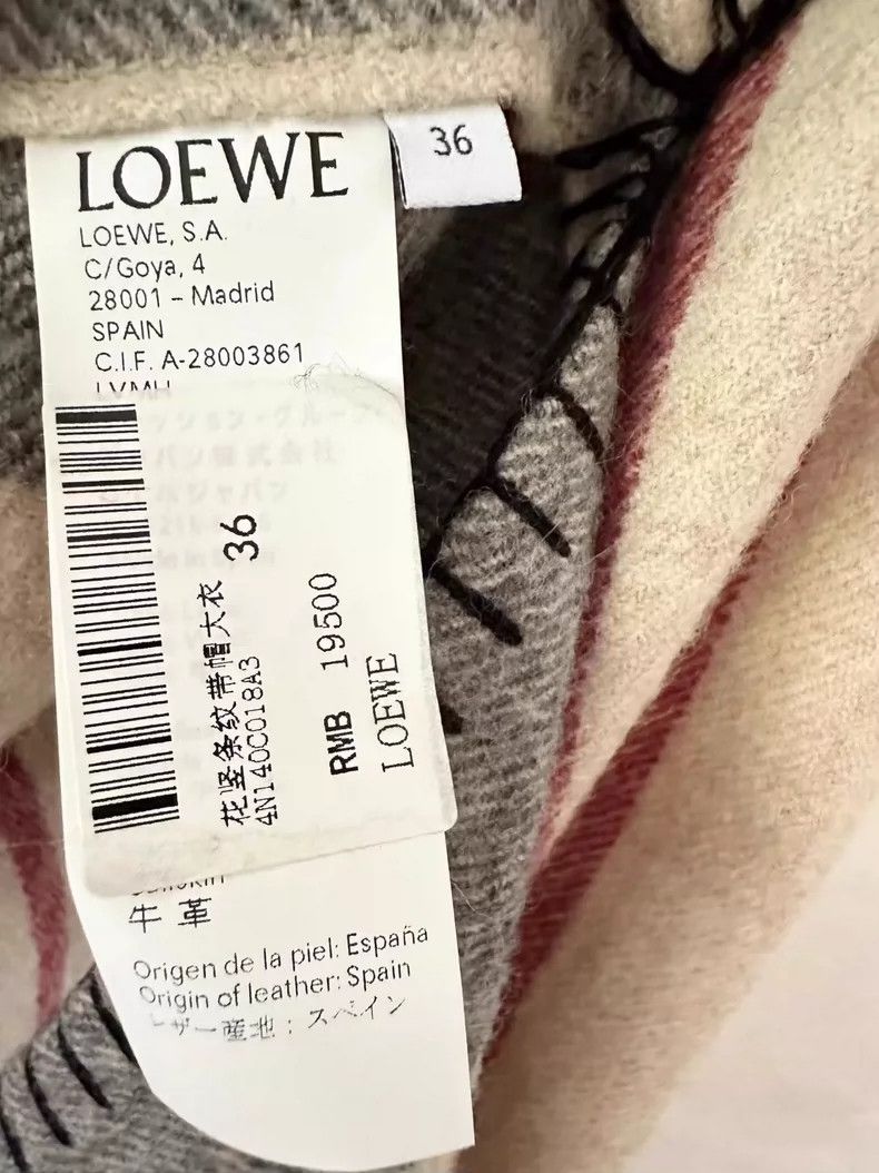 Loewe LOEWE A striped wool coat Size XS / US 0-2 / IT 36-38 - 4 Thumbnail