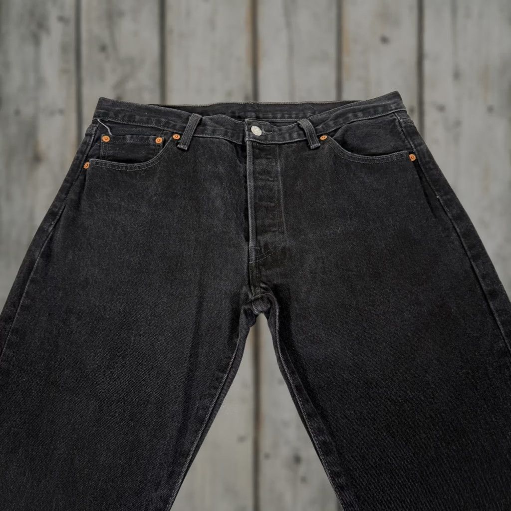 Levi's Levi's 501 Jeans Regular Straight Black Denim W36 L34 Mens Cotton Button Fly Jeans Size US 36 / EU 52 - 1 Thumbnail