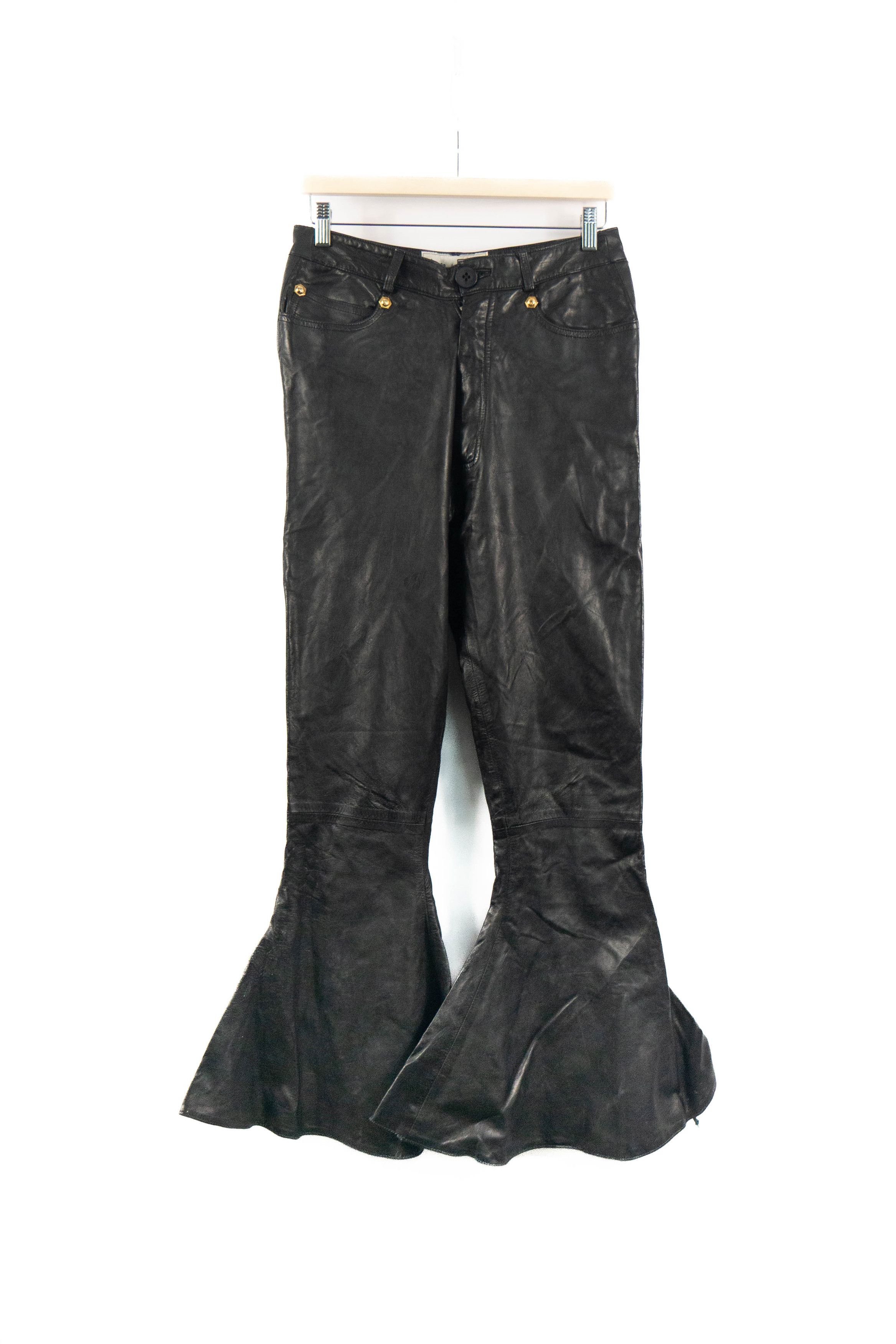 Jitrois Jean Claude Jitros leather flared pants – vintage y2k Size 26" / US 2 / IT 38 - 1 Thumbnail