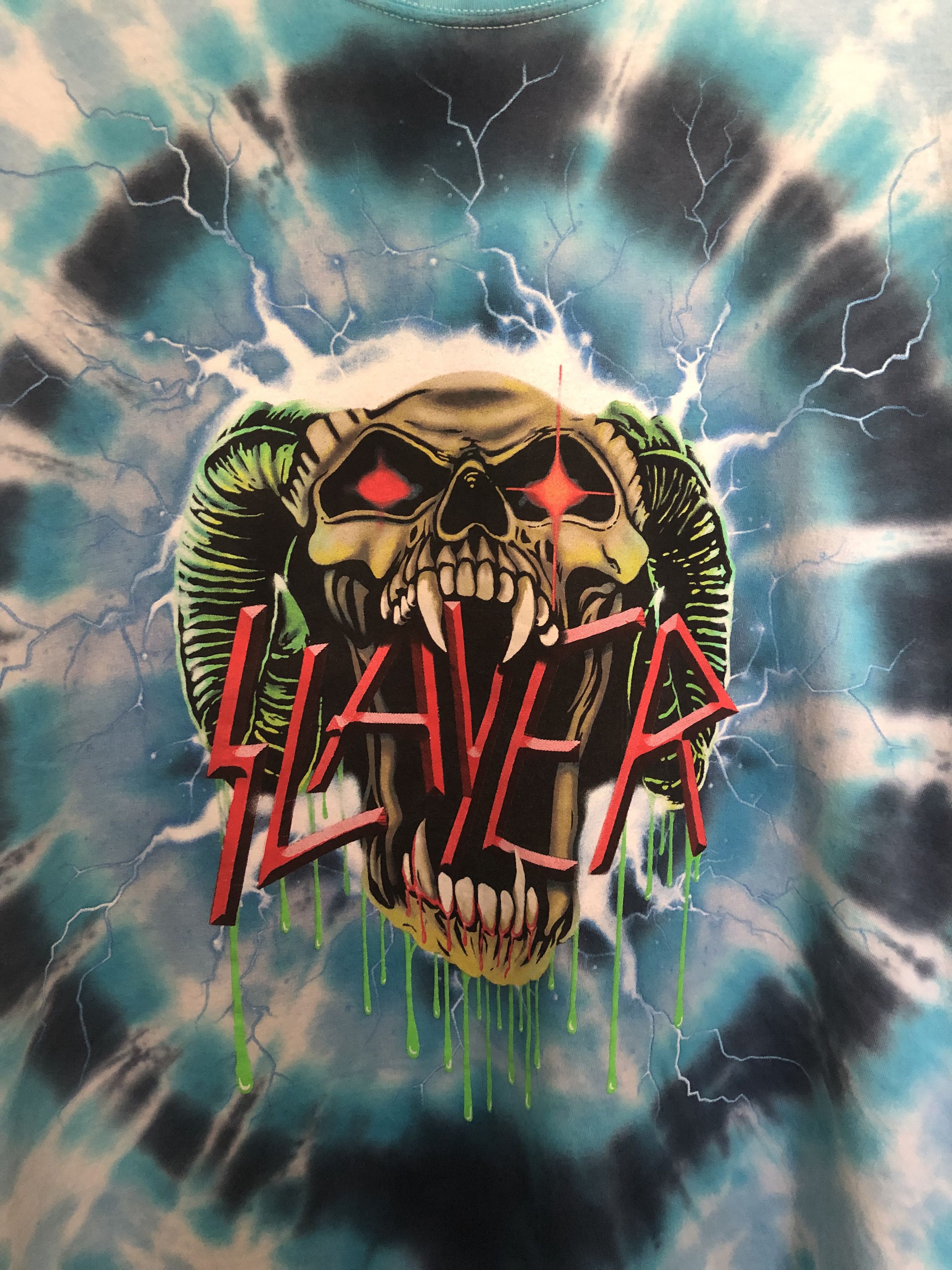 Band Tees × Slayer Slayer Electric Demon Tiedye Tshirt Size US L / EU 52-54 / 3 - 2 Thumbnail
