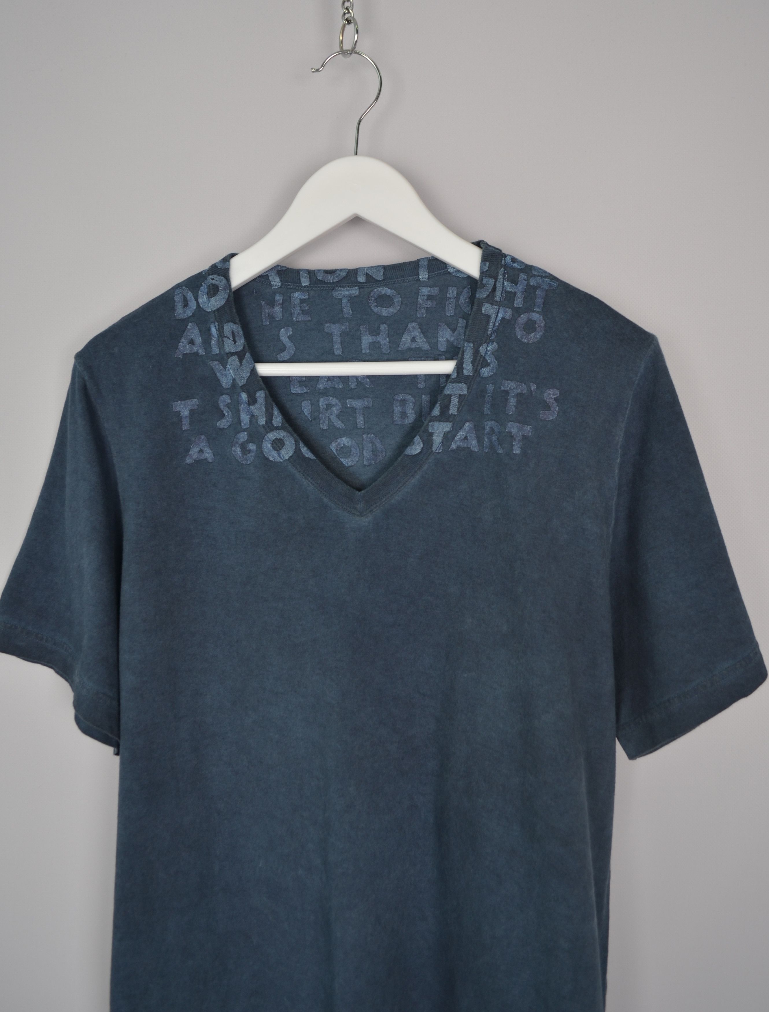 Maison Margiela Maison Martin Margiela AIDS Awareness Garment Dyed T-Shirt Size US M / EU 48-50 / 2 - 2 Thumbnail