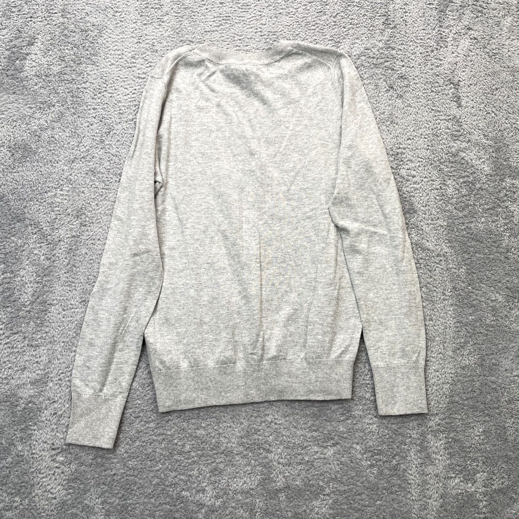 Banana Republic VINTAGE Banana Republic Sweater Womens XS Gray Polka Dots Cotton Scalloped Neck Size XS / US 0-2 / IT 36-38 - 2 Thumbnail