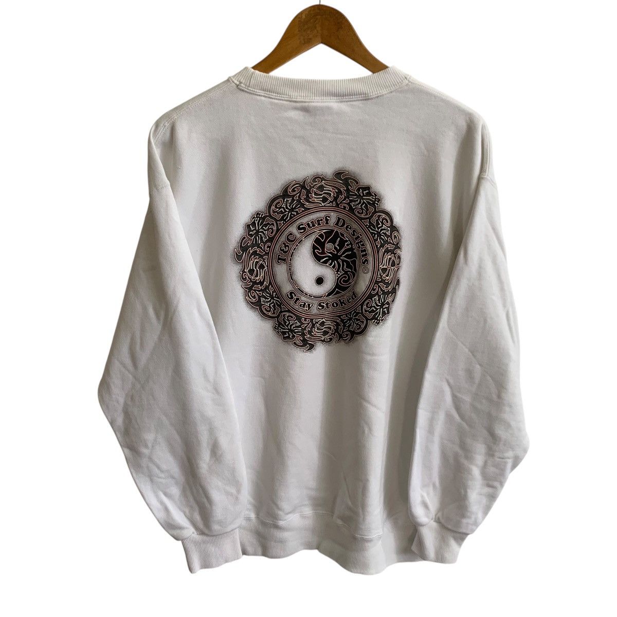 Vintage Vintage T & C surfing brand sweatshirt Medium White Size US M / EU 48-50 / 2 - 1 Thumbnail