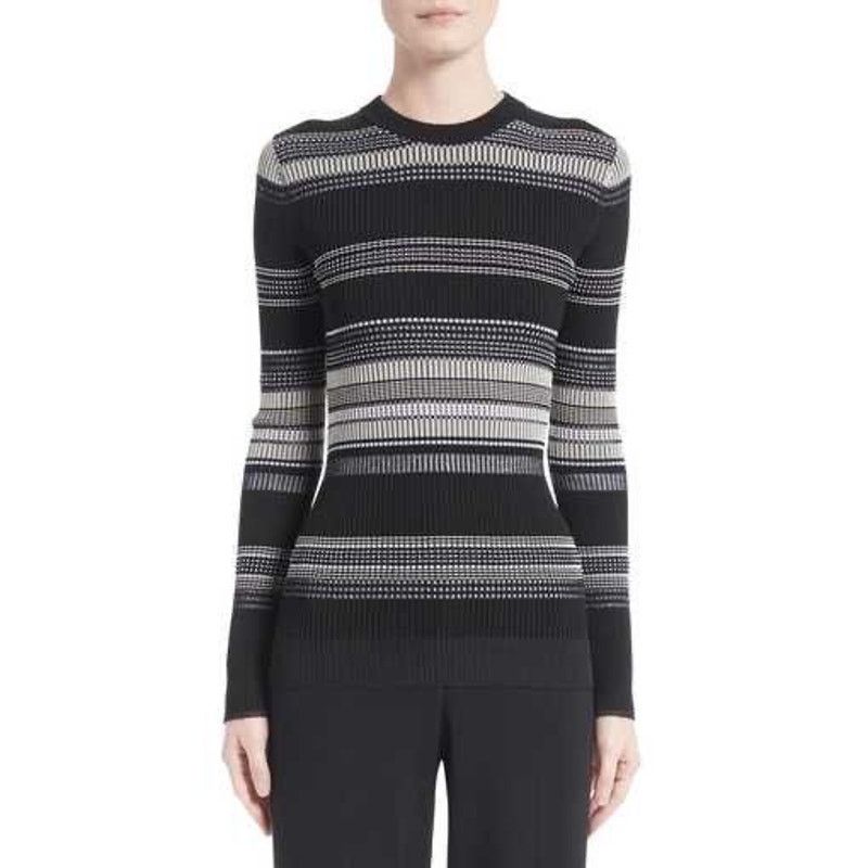 Proenza Schouler Proenza Schouler Striped Ribbed Crewneck $665 size S Size S / US 4 / IT 40 - 1 Thumbnail
