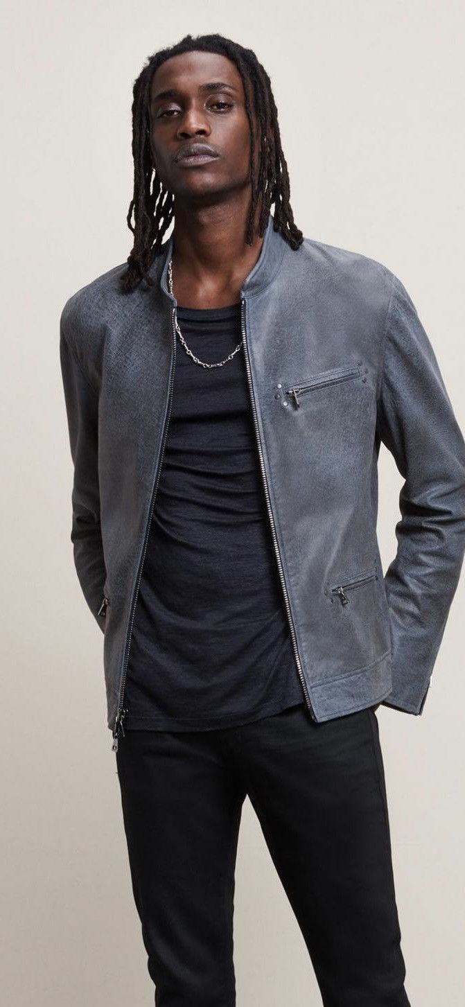 John Varvatos Zipfront leather jacket. 52 Size US L / EU 52-54 / 3 - 1 Thumbnail
