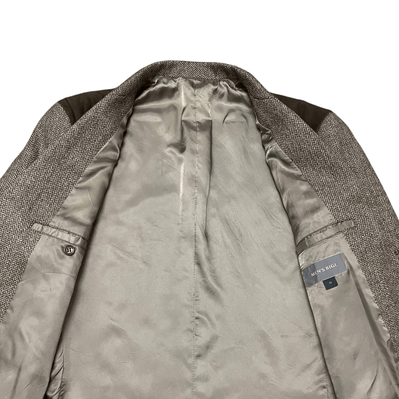 BIGI Vintage Men's Bigi Leather Wool Coat Jacket Size US M / EU 48-50 / 2 - 7 Thumbnail