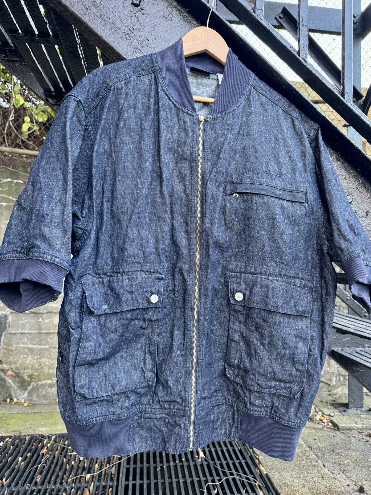 Sean John × Vintage Vintage Sean John Y2K Raw Denim Hip Hop Rap Shirt Size US XL / EU 56 / 4 - 2 Thumbnail