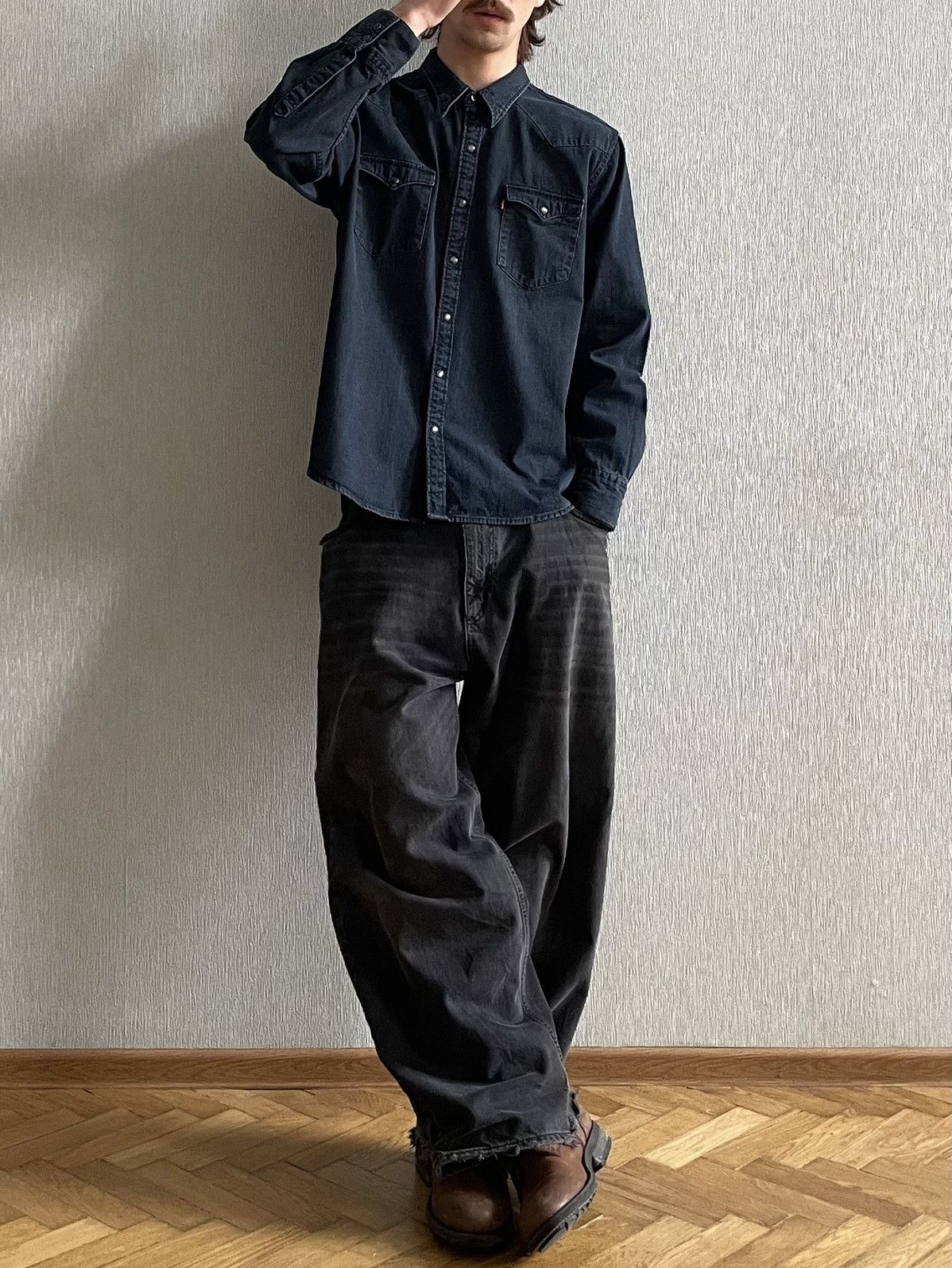Levi's Levi’s: A Blue Denim Shirt Size US XXL / EU 58 / 5 - 4 Thumbnail