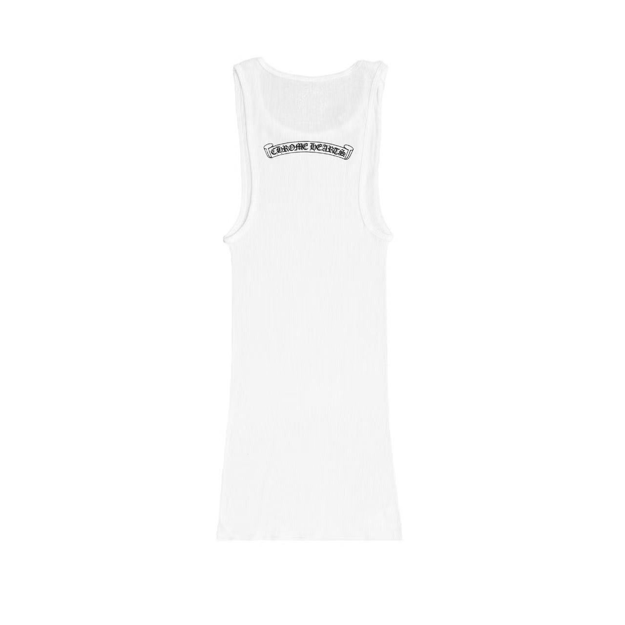 Chrome Hearts Chrome Hearts Neck Logo White Tank Top Size M / US 6-8 / IT 42-44 - 2 Thumbnail