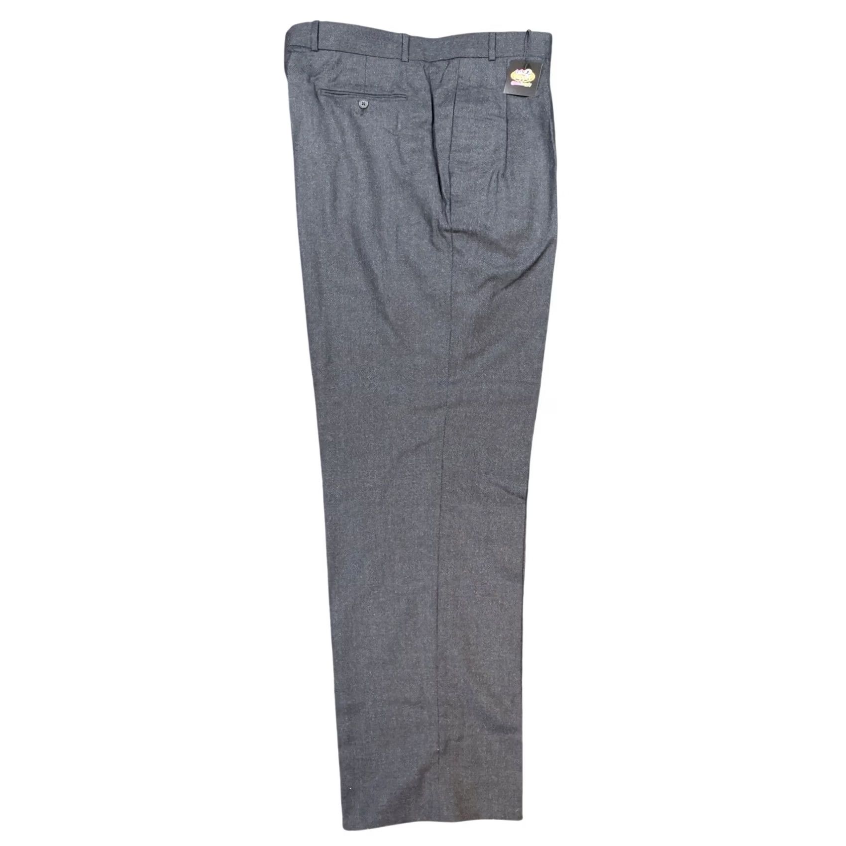 Lands' End Lands End Dress Pants Mens 44x34 Gray 100% Wool Pleated Portugal Size US 44 / EU 60 - 3 Thumbnail
