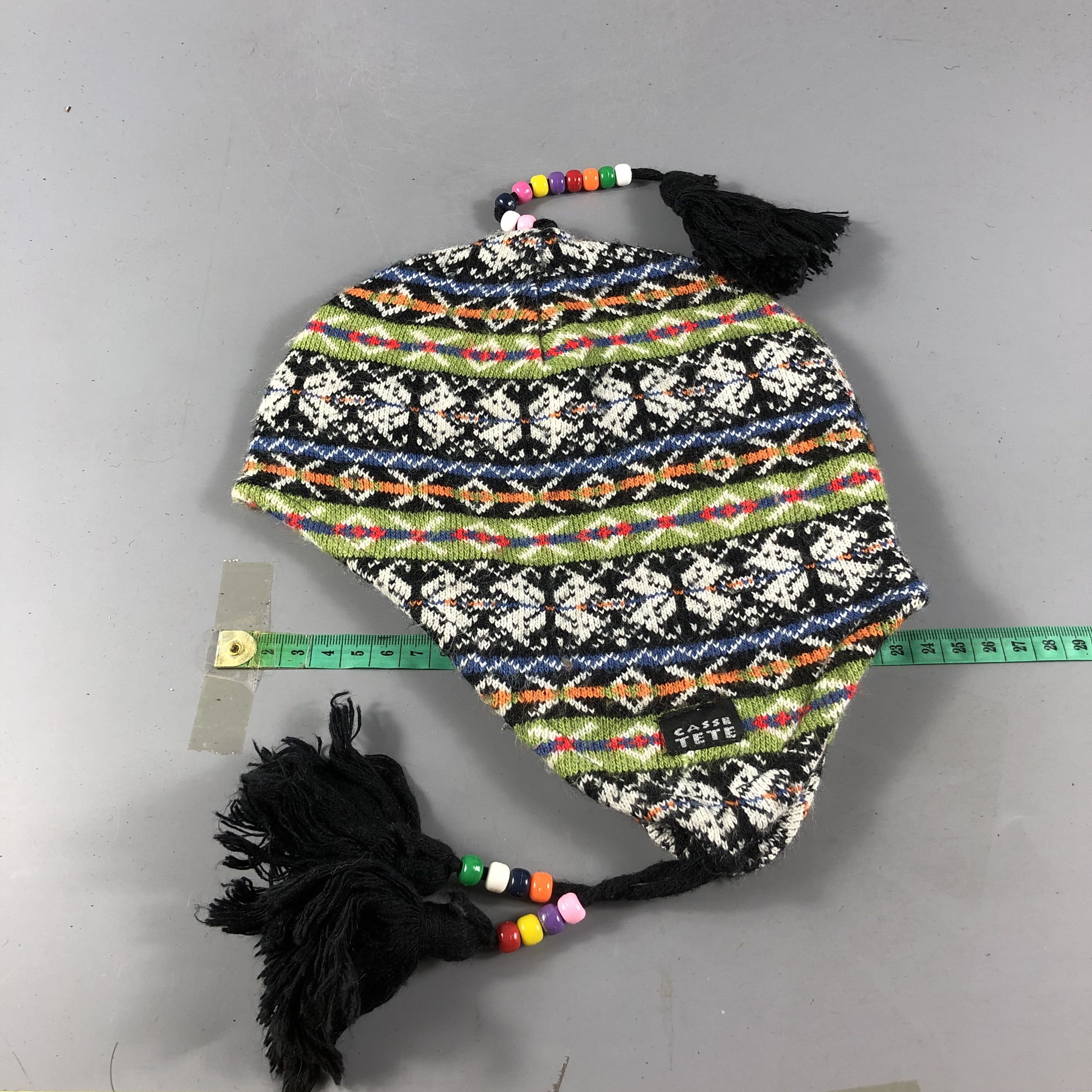 Vintage Casse Tete Earflap Navajo Beanie Snowcap Snow Hat B595 Size ONE SIZE - 3 Thumbnail