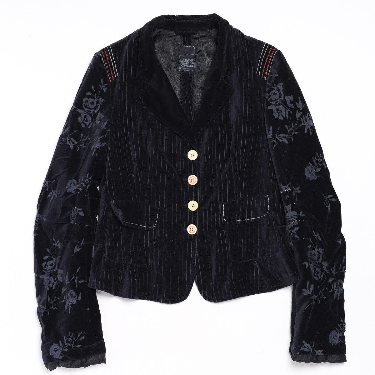 Marithe + Francois Girbaud Marithe Francois Girbaud Velvet Velour Blazer Avantgarde Size S / US 4 / IT 40 - 1 Thumbnail