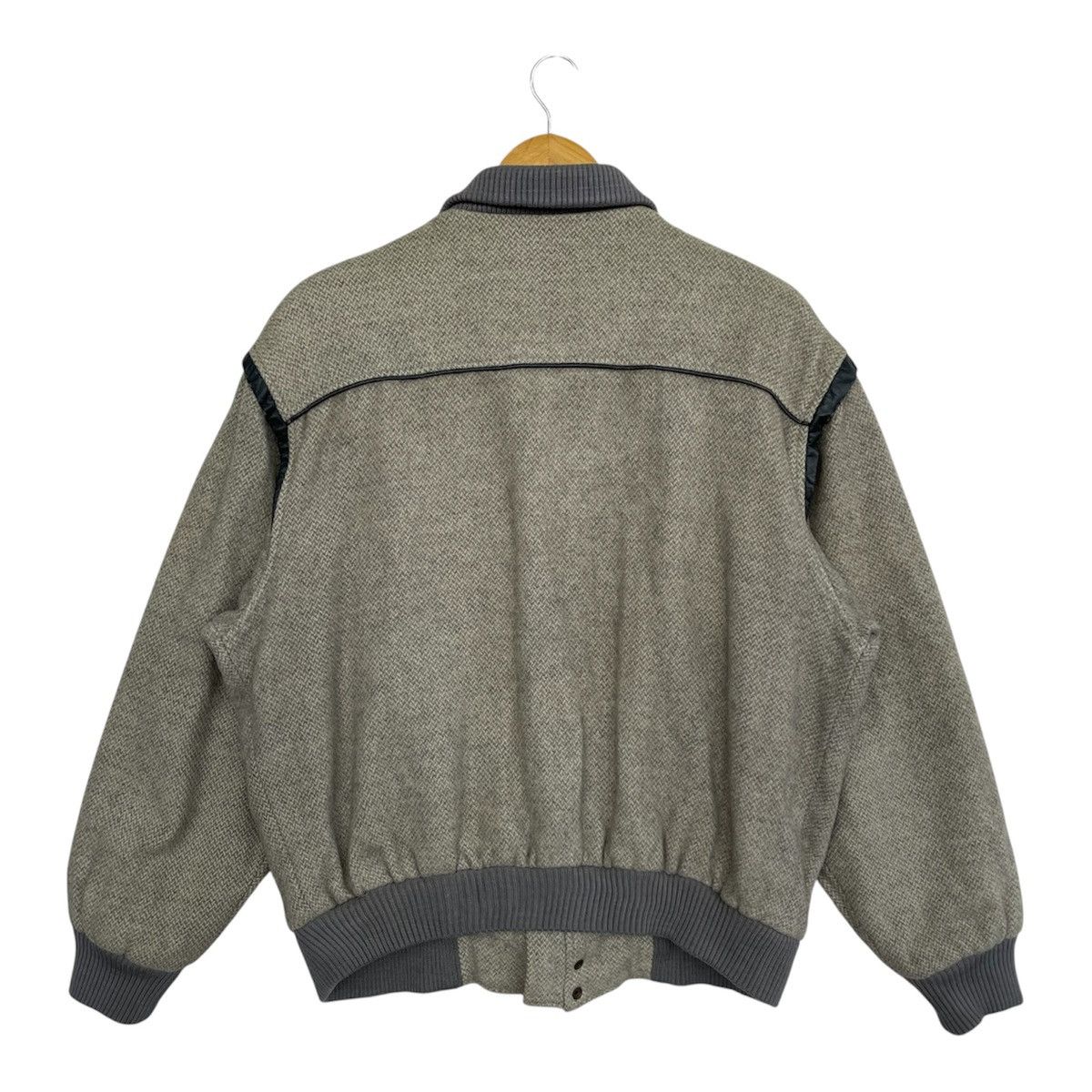 London Fog Vntage London Fog Wool Herringbone Bomber Jacket Size US M / EU 48-50 / 2 - 2 Thumbnail