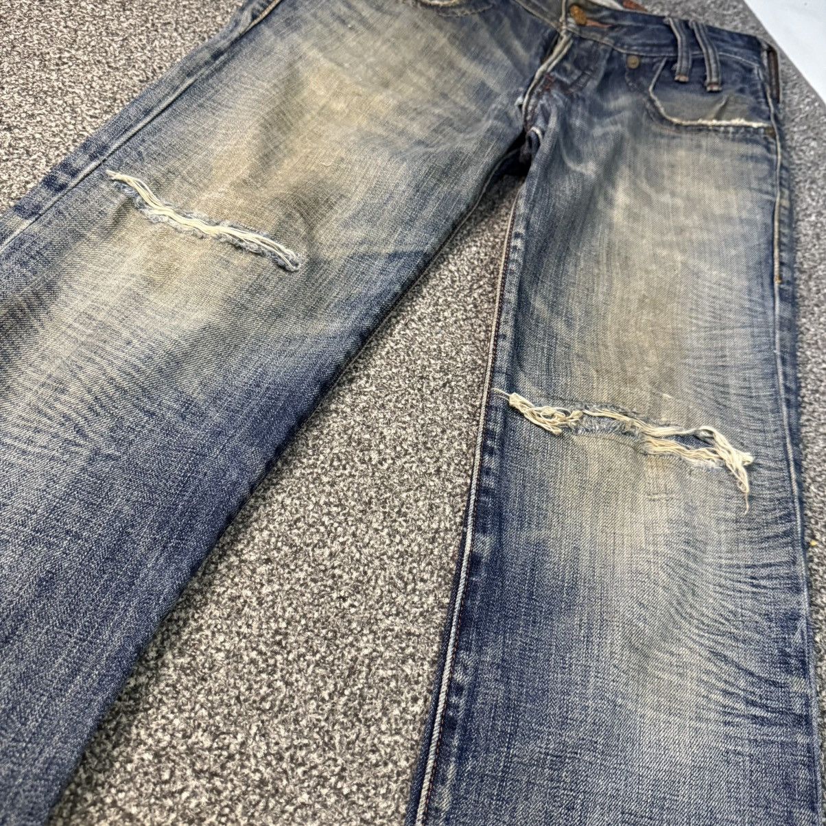 Beauty Beast Distressed Levis Cooper Thrashed Dirty Pants Size 29" - 10 Thumbnail