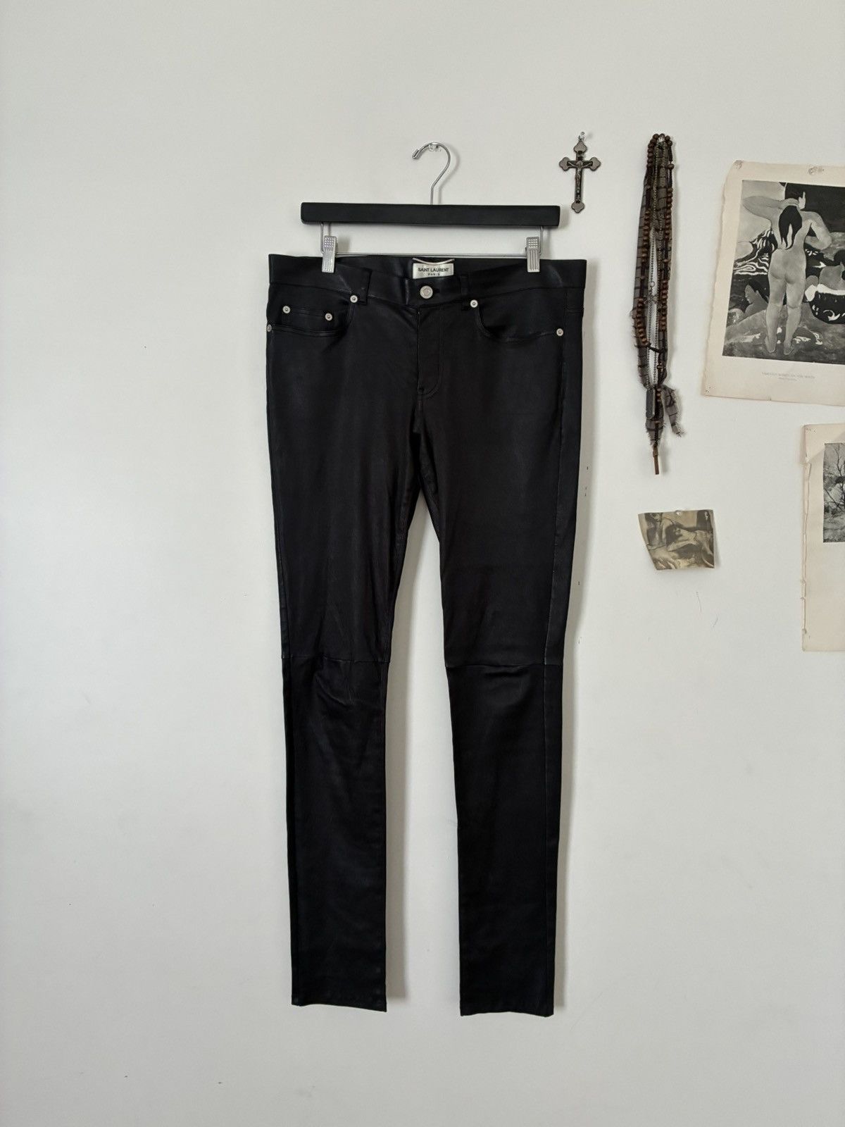 Saint Laurent Paris Saint Laurent Paris SS13 Leather Pants Size US 34 / EU 50 - 1 Thumbnail