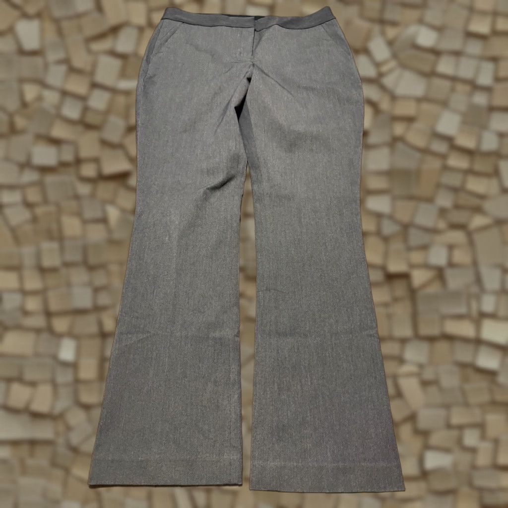 Express Express Pants, Women's 12R, Gray, Bootcut, High Rise, Flat Front Pants, Regular Size 34" / US 12 / IT 48 - 1 Thumbnail