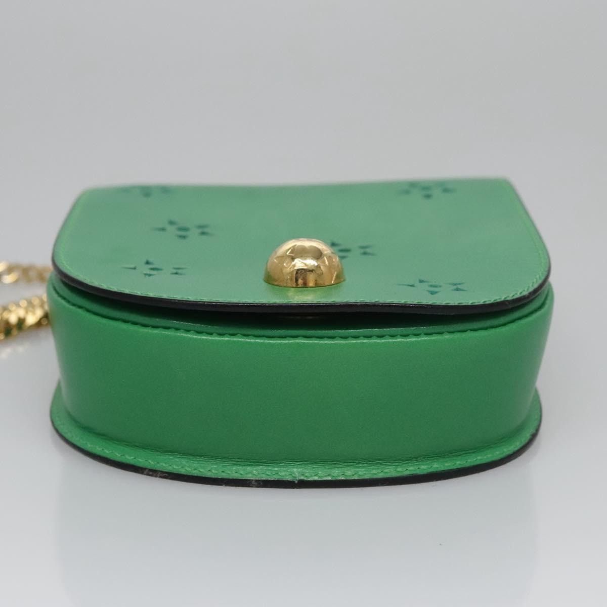 Celine CELINE Shoulder Bag Leather Green Gold Size ONE SIZE - 9 Thumbnail