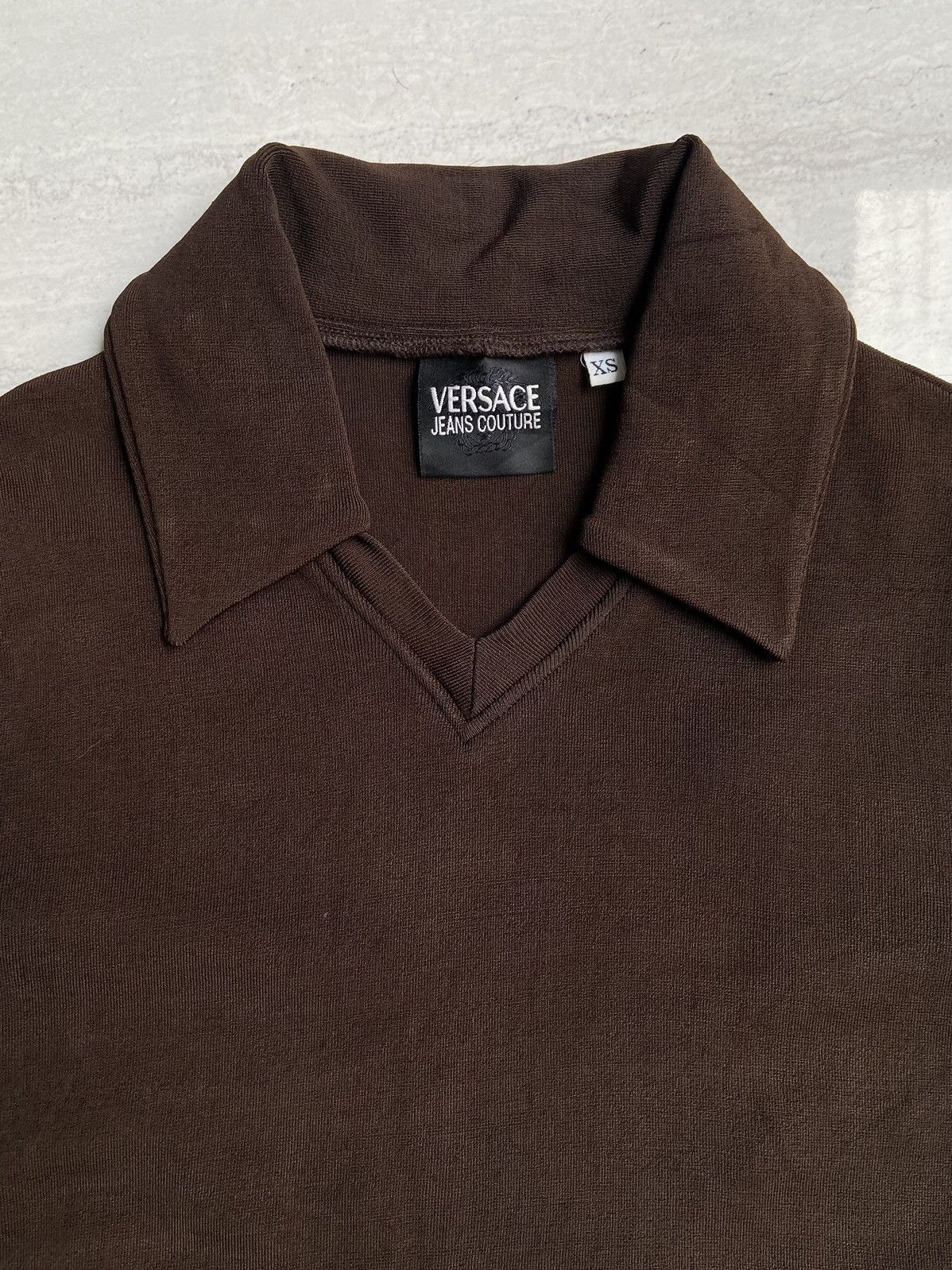 Versace Versace Jeans Couture Brown T-shirt Size XXS / US 00 / IT 34 - 9 Thumbnail