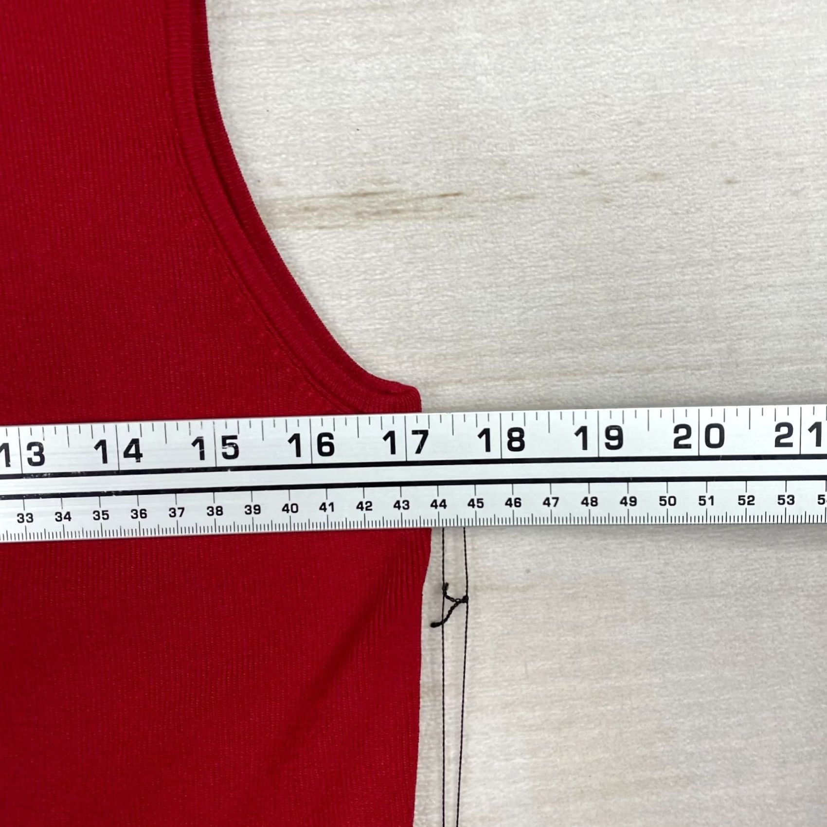 Vintage Michelle Nicole Top Womens XL Red Beaded Scoop Back Slouch Neck Knit Blouse, NWT, Casual, XS? Size XL / US 12-14 / IT 48-50 - 6 Thumbnail