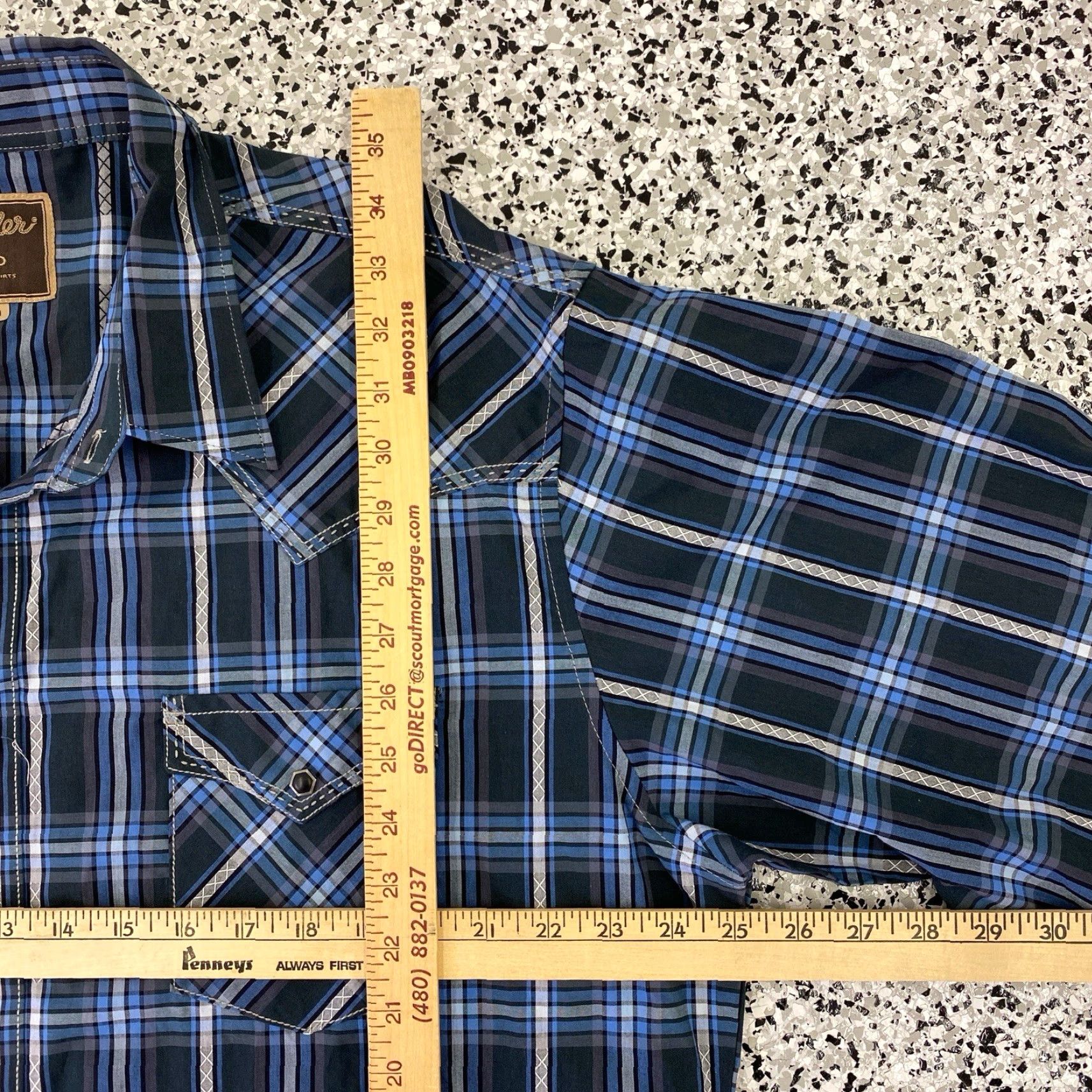 Wrangler Wrangler Shirt Men 2XLT Plaid Western Retro Pearl Snap Cowboy Button-Up Long Sleeve Vol. New with Tags Size US XXL / EU 58 / 5 - 4 Thumbnail