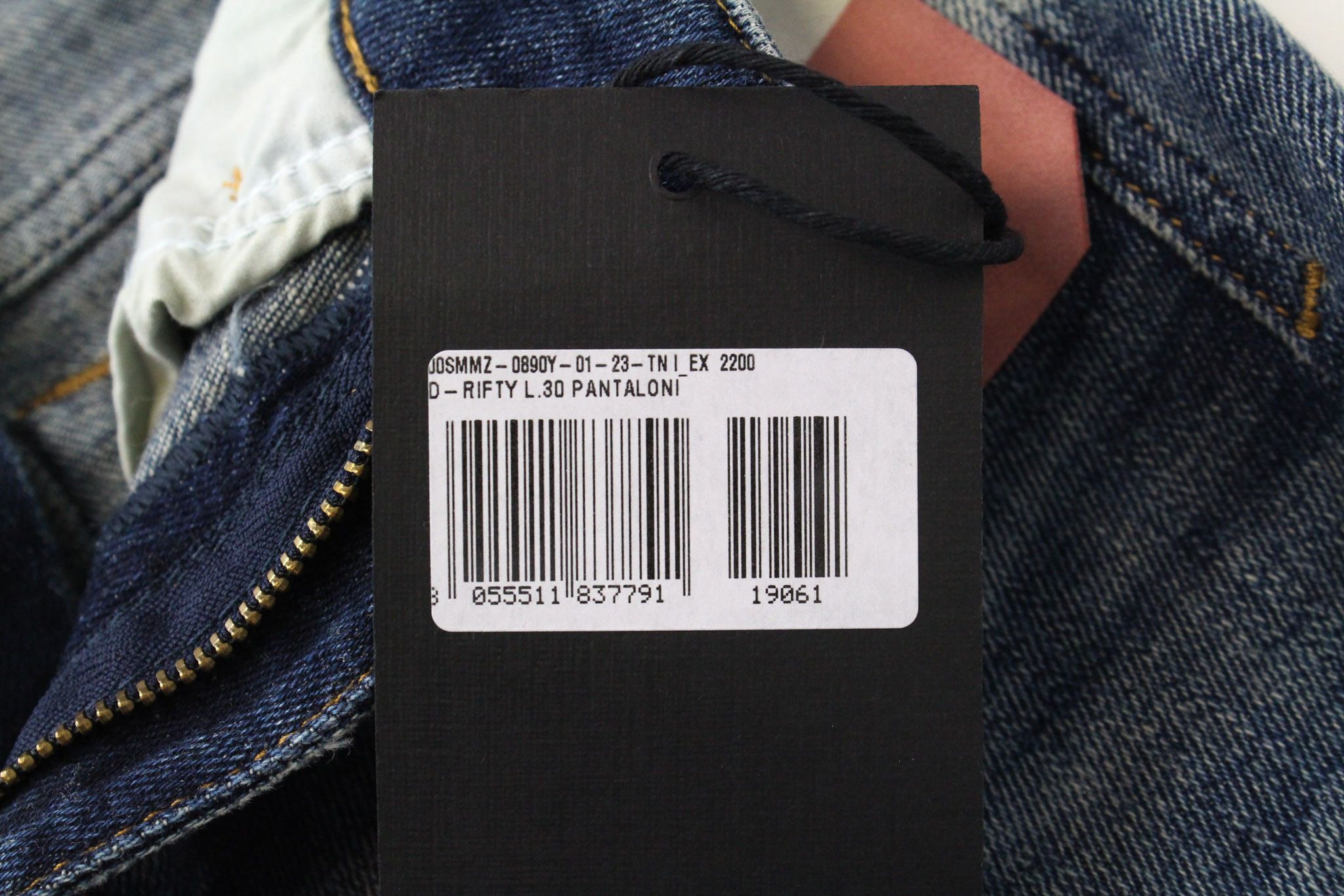 Diesel D-RIFTY 0890Y W23/L30 Blue Distressed Jeans 69766 Size 23" - 6 Thumbnail