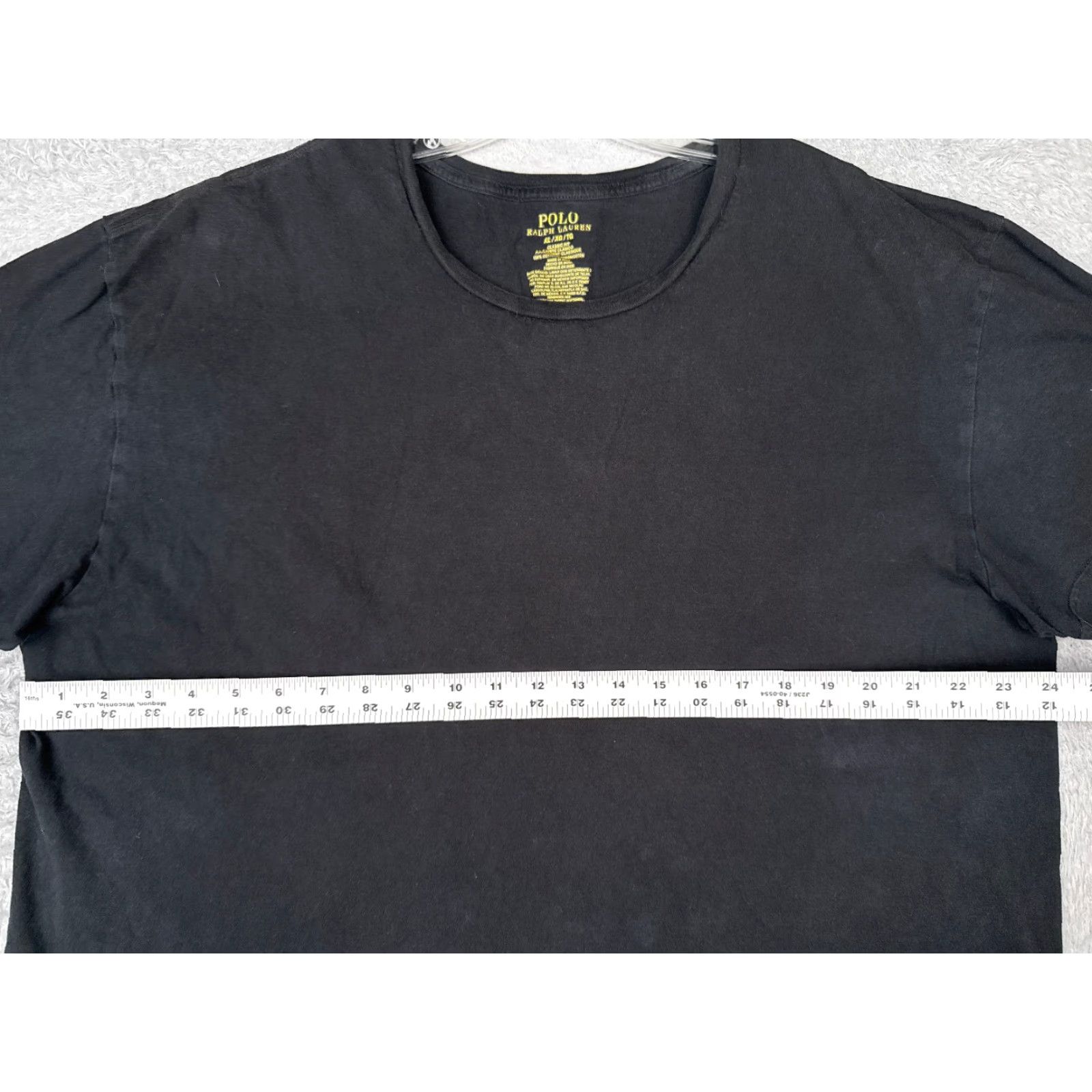 Ralph Lauren VINTAGE Ralph Lauren Polo Shirt Adult XL Black Crew Classic Cotton Jersey Logo Embroidered Men’s T-Shirt 90s Designer Sports All Seasons Mens Size US XL / EU 56 / 4 - 7 Thumbnail