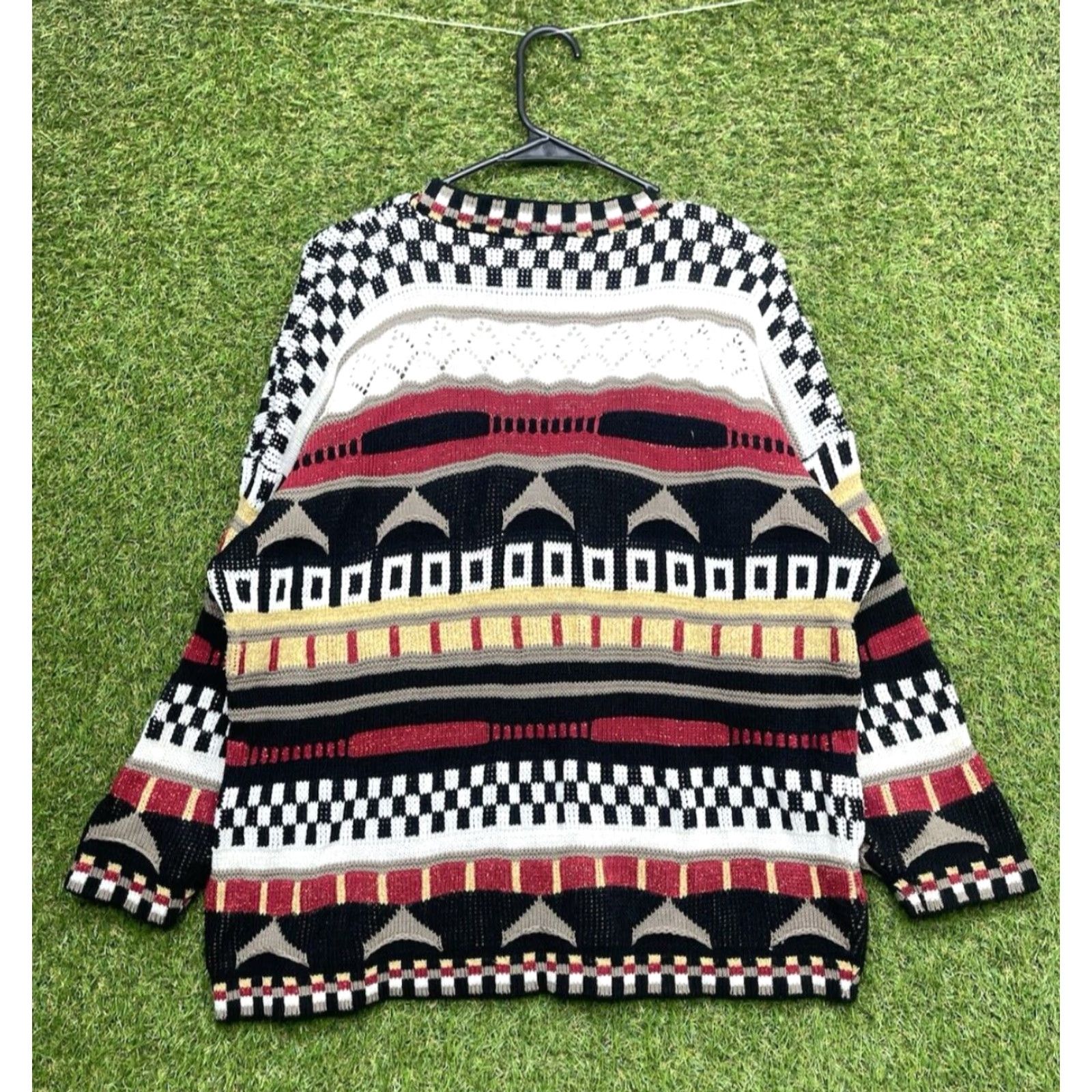 Vintage VINTAGE Cosby Sweater Womens Large Oversized Hand Knitted Embroidered 3D Knit Size L / US 10 / IT 46 - 2 Thumbnail
