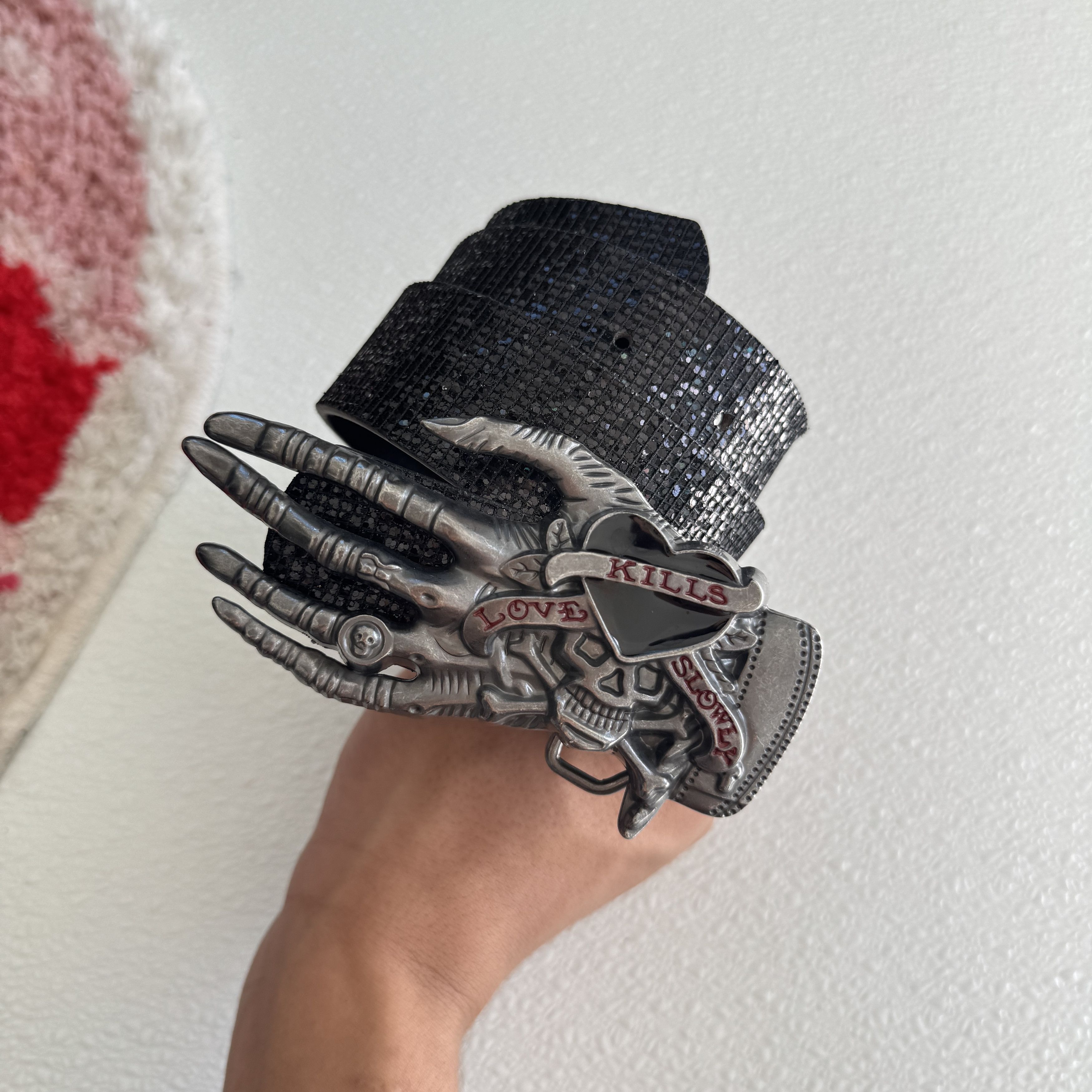 Other Skeleton Hand Buckle Western Belt Y2K Size ONE SIZE - 4 Thumbnail