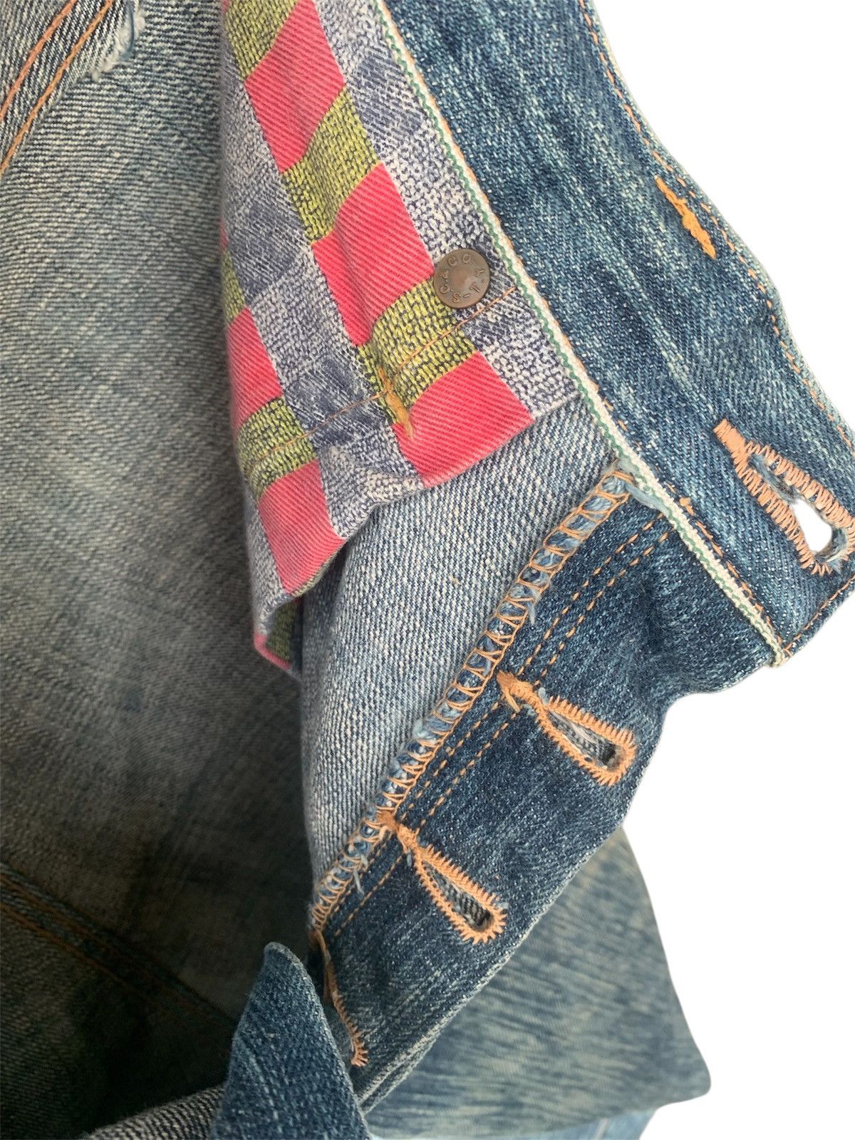 Sugar Cane Vintage Sugar Cane Edo Ai Denim Buckle Back Selvedge Jeans Size US 33 - 12 Thumbnail