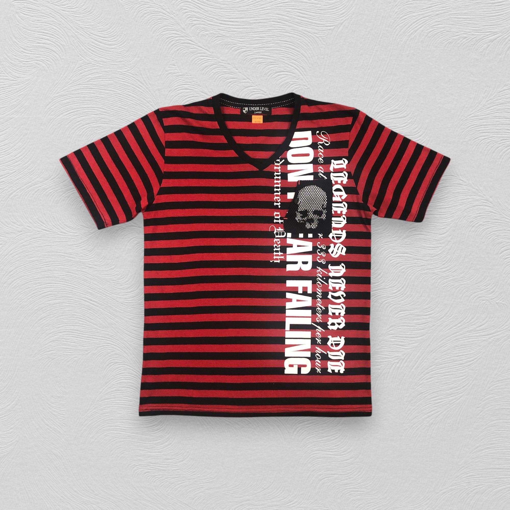 If Six Was Nine Skull Stripe Poems Punk Medium Tshirt - G094 Size US M / EU 48-50 / 2 - 1 Thumbnail
