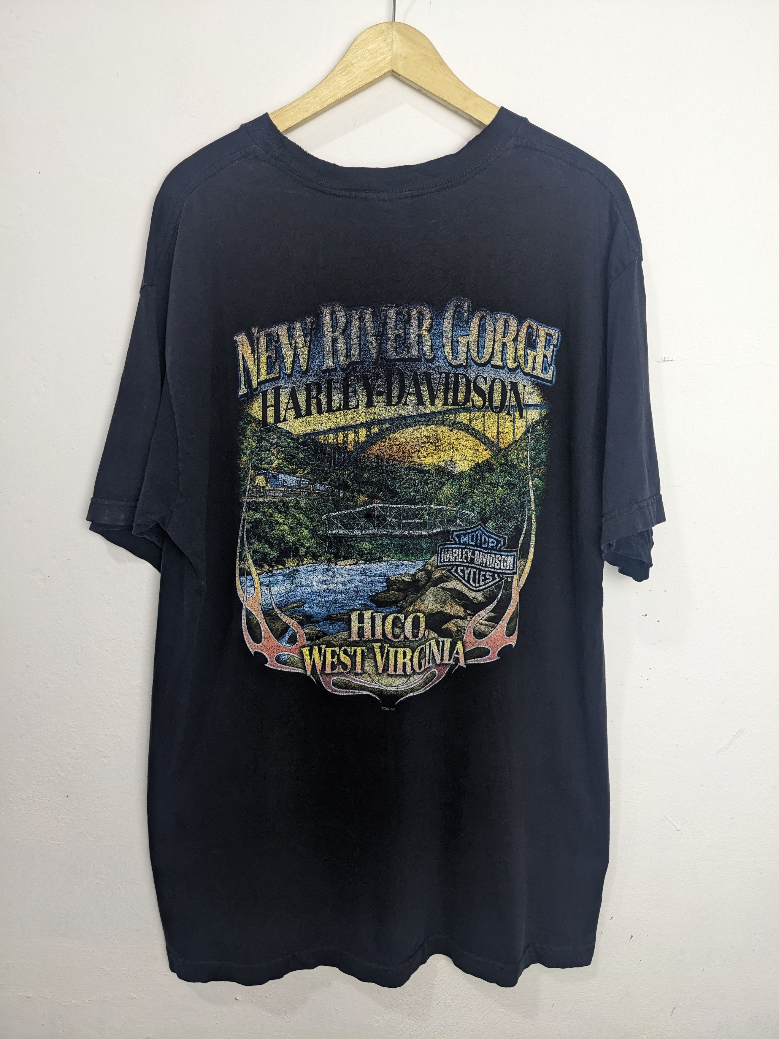 Harley Davidson × Vintage 2008 Harley Davidson - New River Gorge Size US XL / EU 56 / 4 - 2 Thumbnail