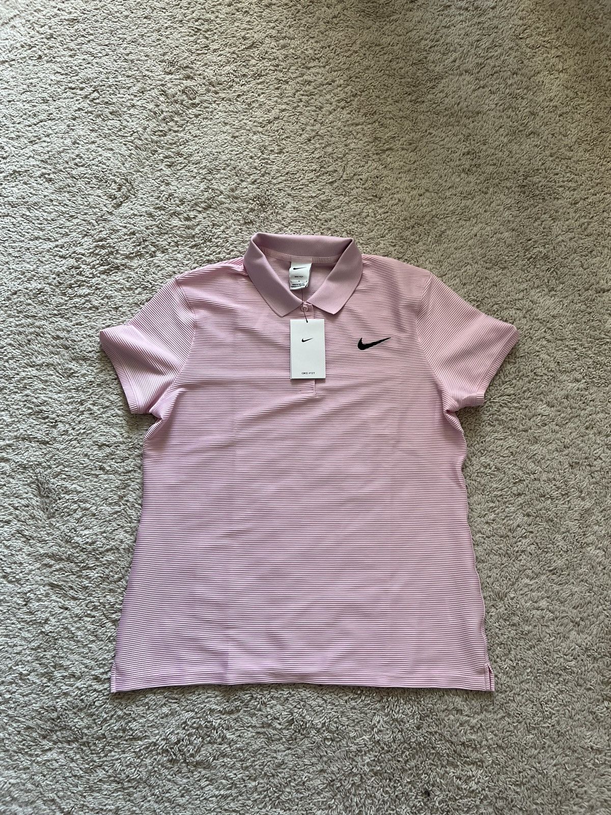 Nike Nike Dri-FIT Victory VNR Light Pink Golf Polo Shirt Size L / US 10 / IT 46 - 4 Thumbnail