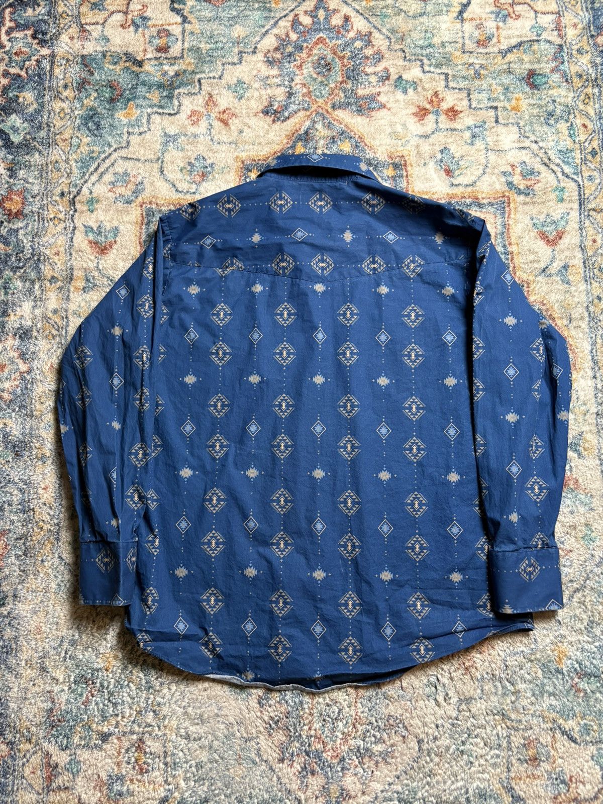 Vintage Ely Cattleman Aztec Pearl Snap Shirt Size XL Size US XL / EU 56 / 4 - 2 Thumbnail