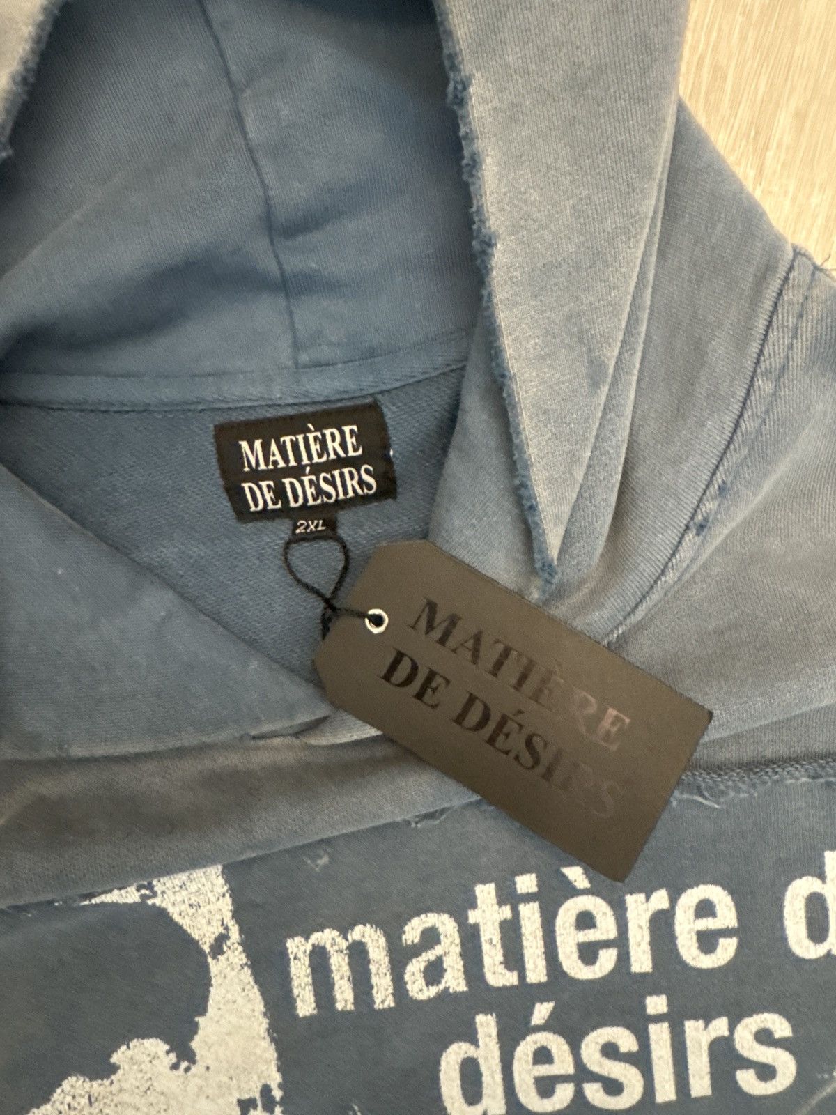 Other Matière de Désire Encore Washed Blue Hoodie Size US XXL / EU 58 / 5 - 3 Thumbnail