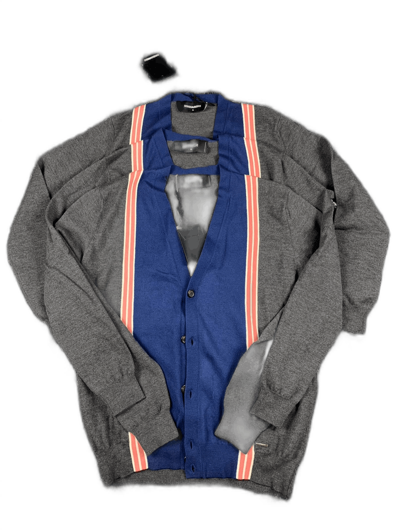 Dsquared2 DSQUARED2 wool cardigan with stripes Size US L / EU 52-54 / 3 - 1 Thumbnail