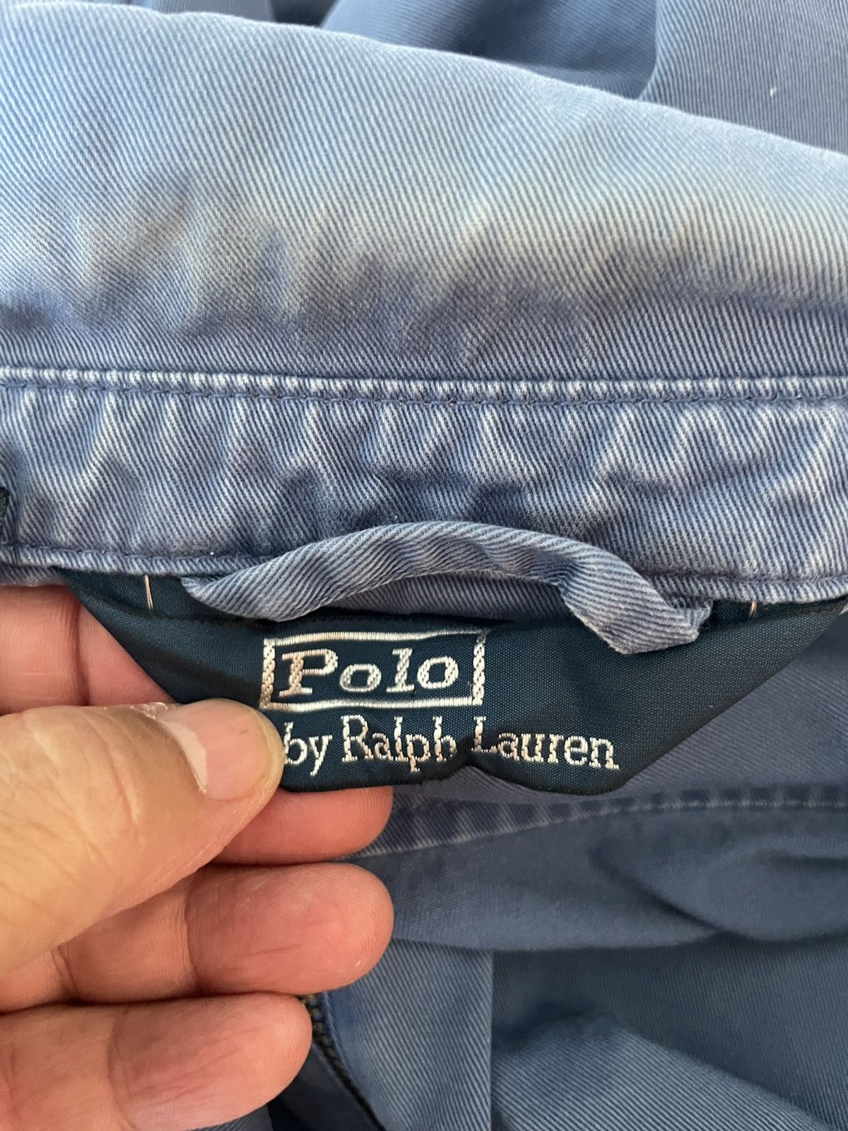 Polo Ralph Lauren Cotton Classic Zippered lightweight jacket (Bleach Blasted) Size US L / EU 52-54 / 3 - 10 Thumbnail