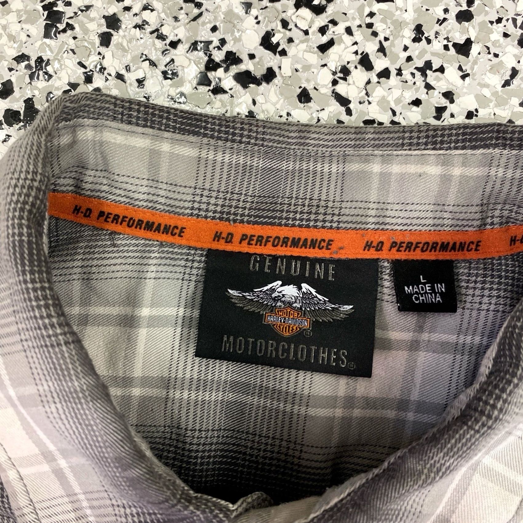 Harley Davidson VINTAGE Harley-Davidson Shirt Mens Large Gray Plaid Y2K Button Up Size US L / EU 52-54 / 3 - 4 Thumbnail