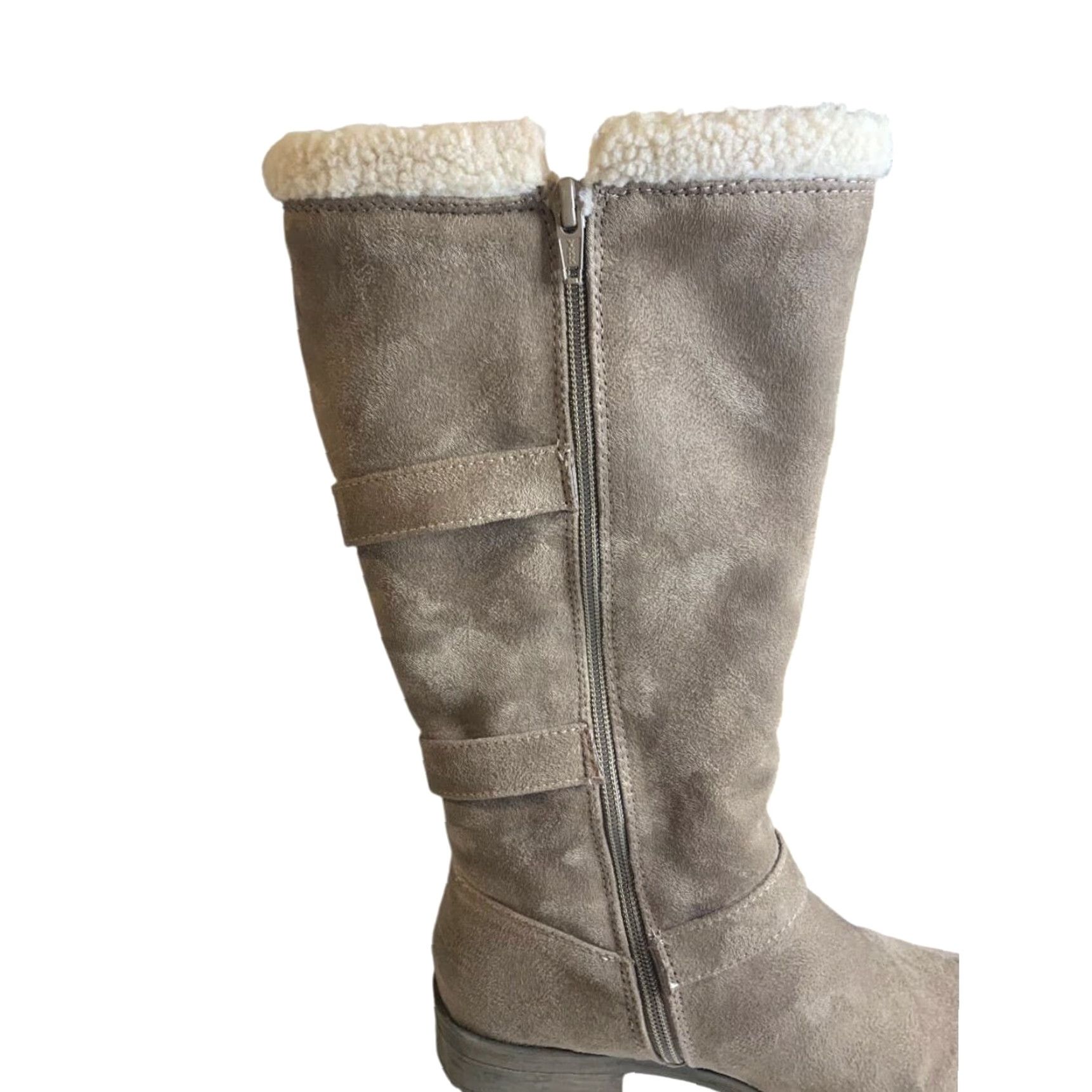Vintage White Mountain Santell Womens Boots Size 8M Dark Taupe Winter Fleece Lined Size M / US 6-8 / IT 42-44 - 6 Thumbnail