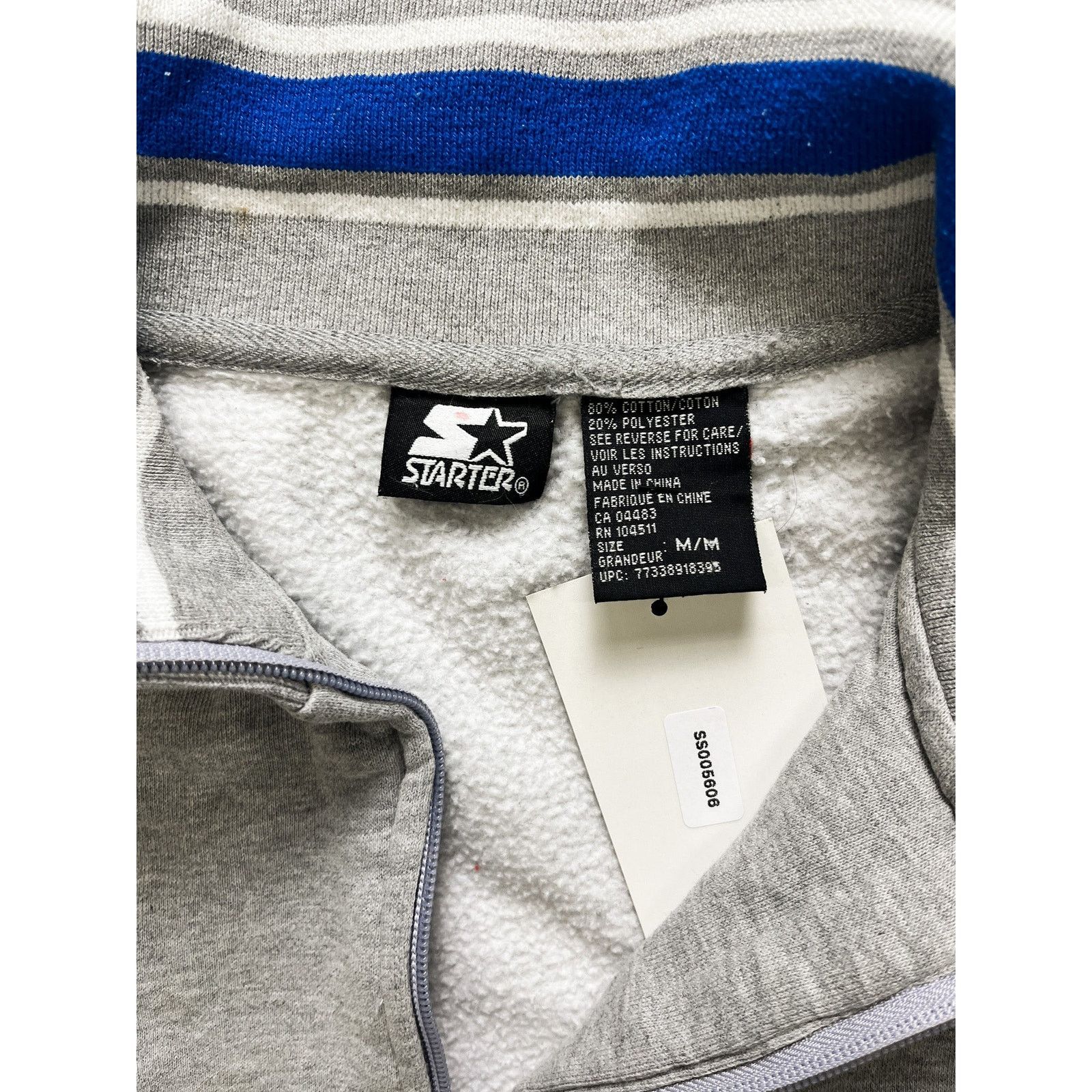Starter Vintage 90s Starter Grey Zip-Up Sweatshirt - Men's Medium Size US M / EU 48-50 / 2 - 3 Thumbnail