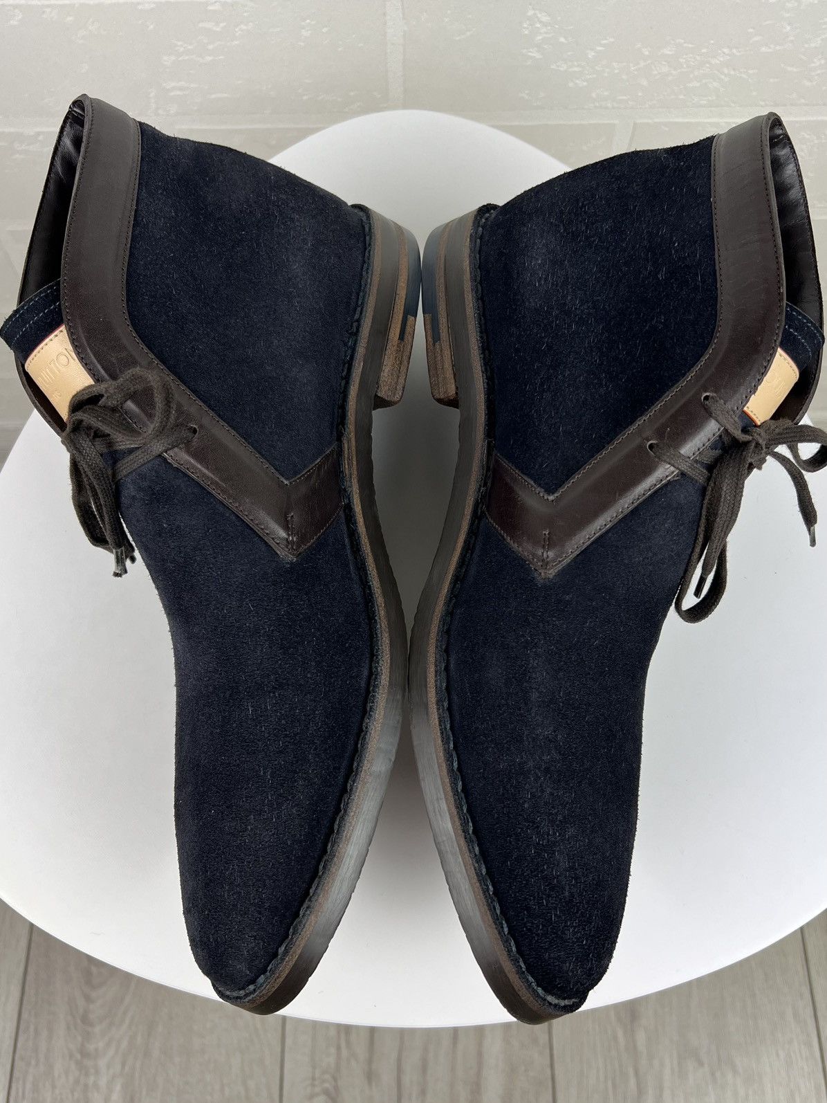Louis Vuitton LOUIS VUITTON Boots Chukka Suede Leather Lace Up Shoes Logo Size US 8.5 / EU 41-42 - 11 Thumbnail