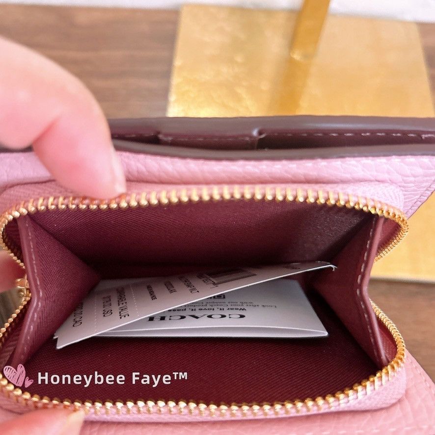 Coach Snap Wallet C2862 Gold/Carnation Size ONE SIZE - 4 Thumbnail