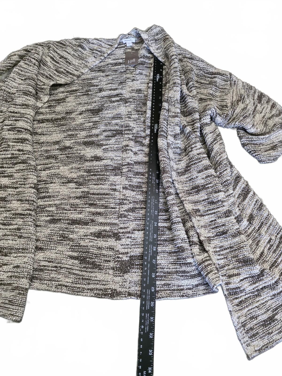 Other J. Jill XL Brown & Beige Knit Open Dolman Cardigan Sweater Size XL / US 12-14 / IT 48-50 - 8 Thumbnail