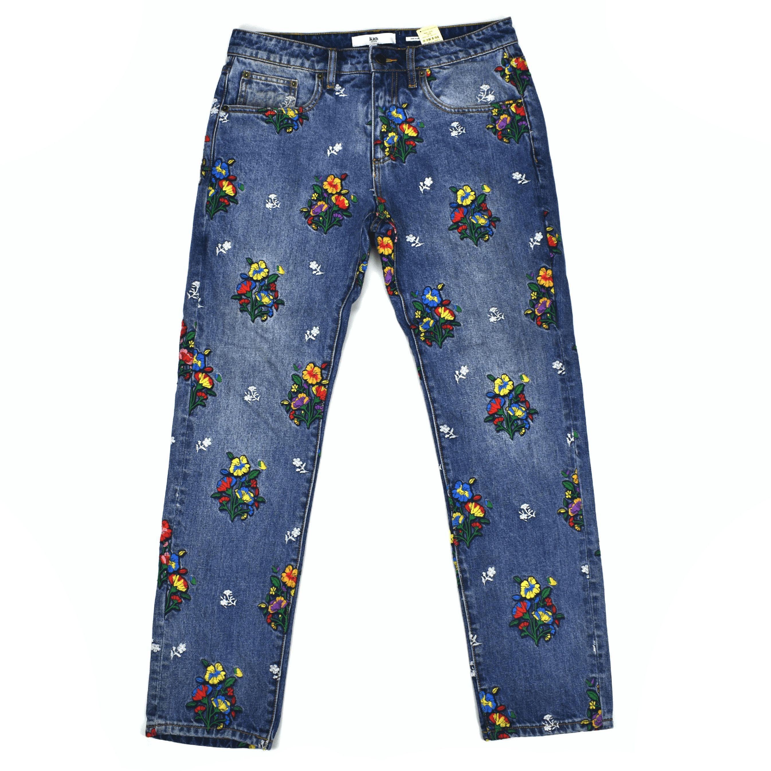 Kith Kith Floral Embroidered Denim Varick Jeans NWT Size US 34 / EU 50 - 1 Preview