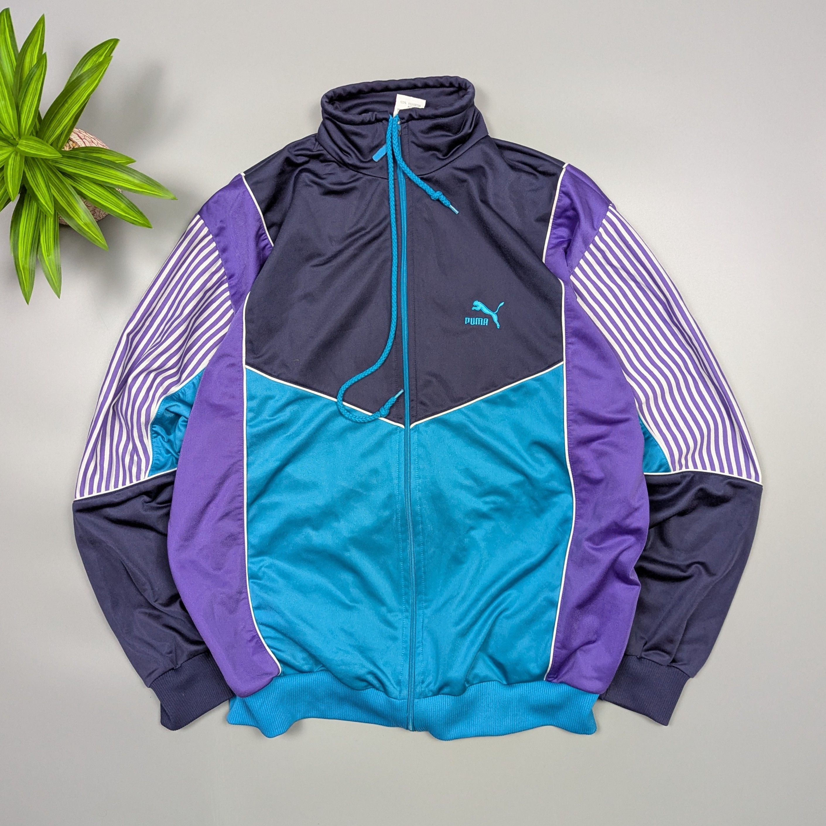 Puma PUMA Lightweight Sports Full Zip Color Block Track Jacket Size US M / EU 48-50 / 2 - 1 Thumbnail