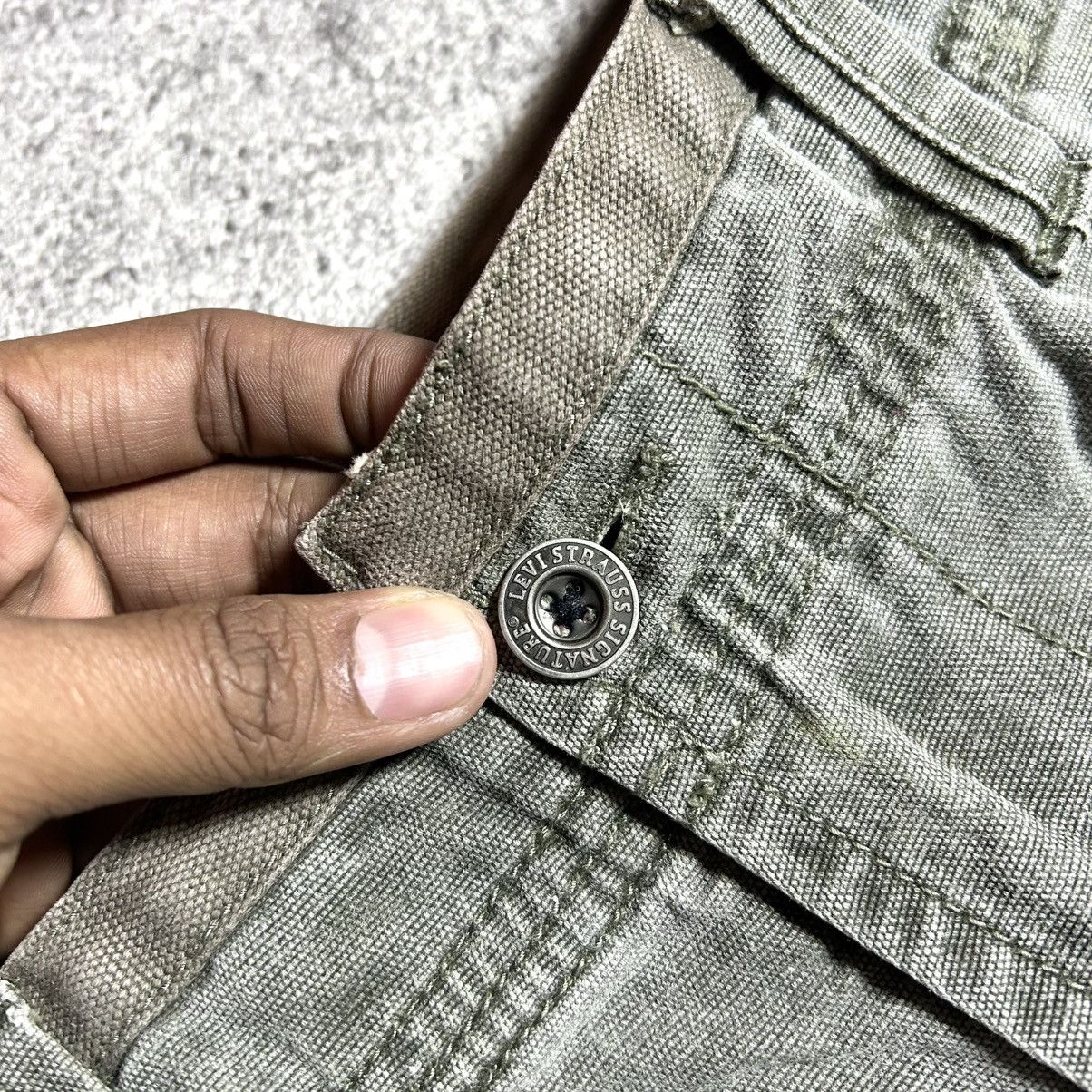 Levi's 90s Levis Multipocket Cargo Canvas Olive Green Size US 34 / EU 50 - 6 Thumbnail