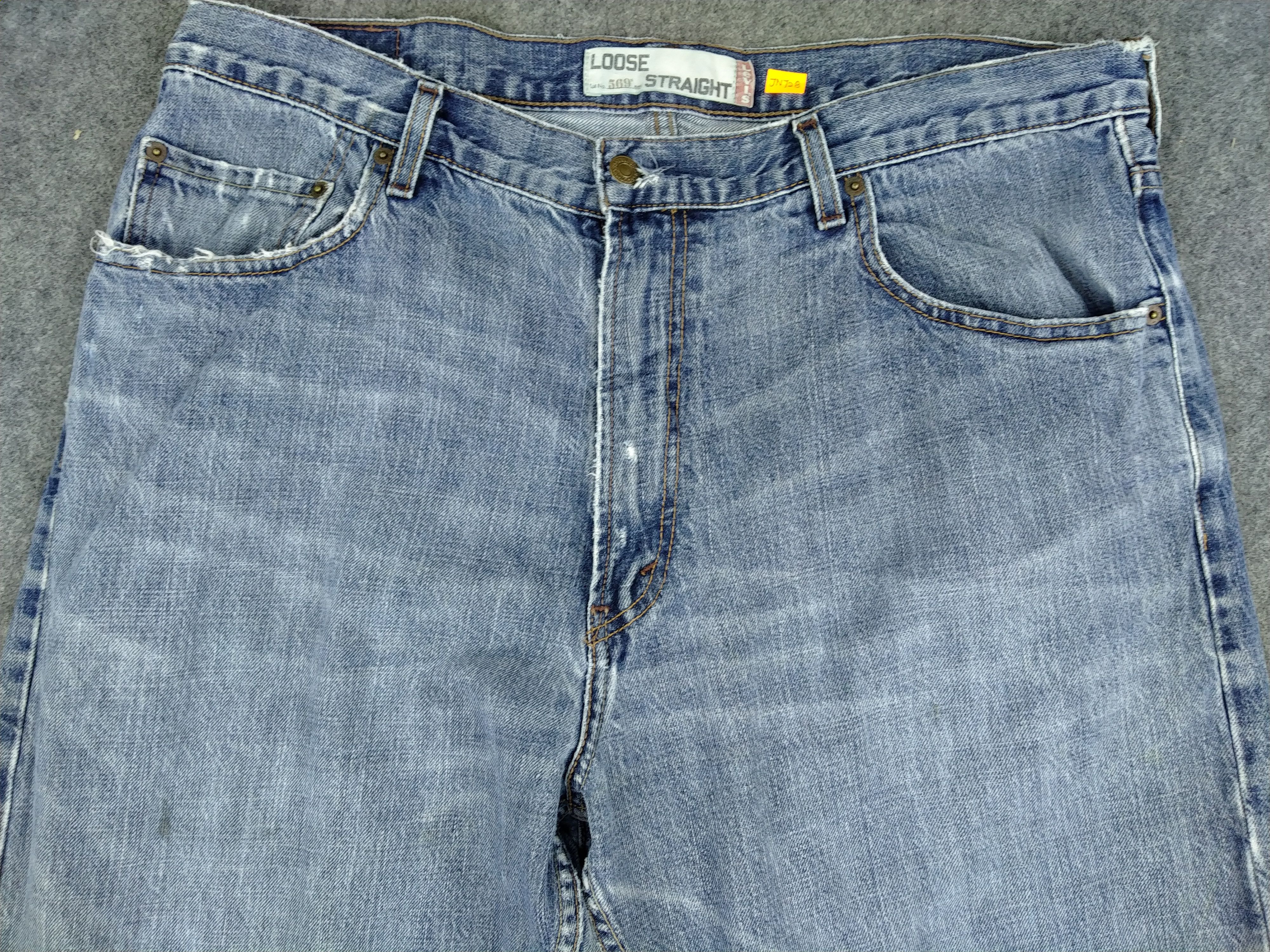 Levi's Distressed Vintage Levi's 569 Loose Straight Denim -JN728 Size US 38 / EU 54 - 3 Thumbnail