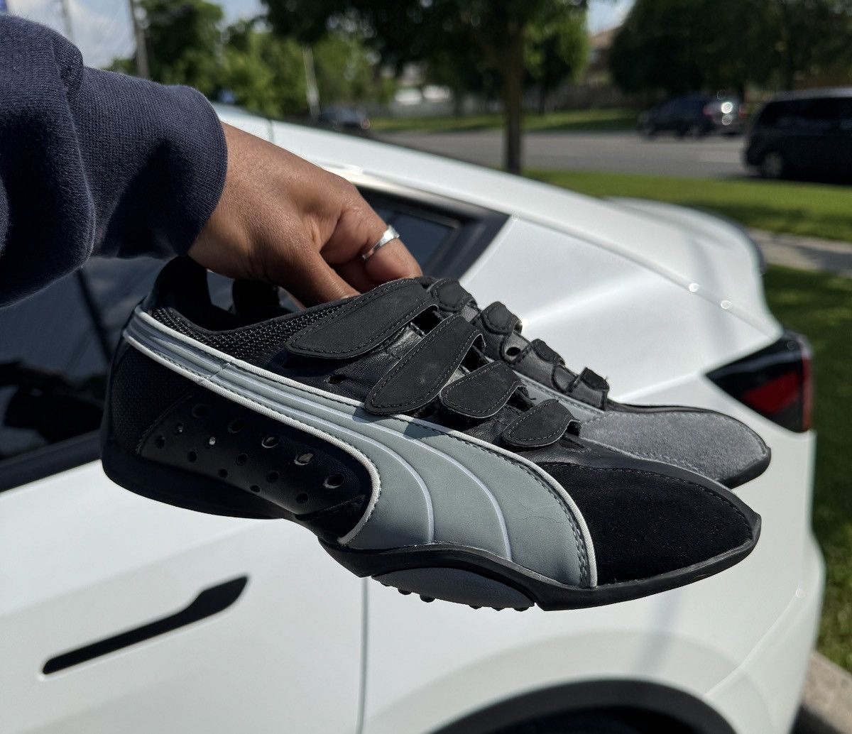 Puma Vintage Puma Y2K Velcro Black Grey Mostro Speedcat Sneakers Size US 5.5 / IT 35.5 - 4 Thumbnail