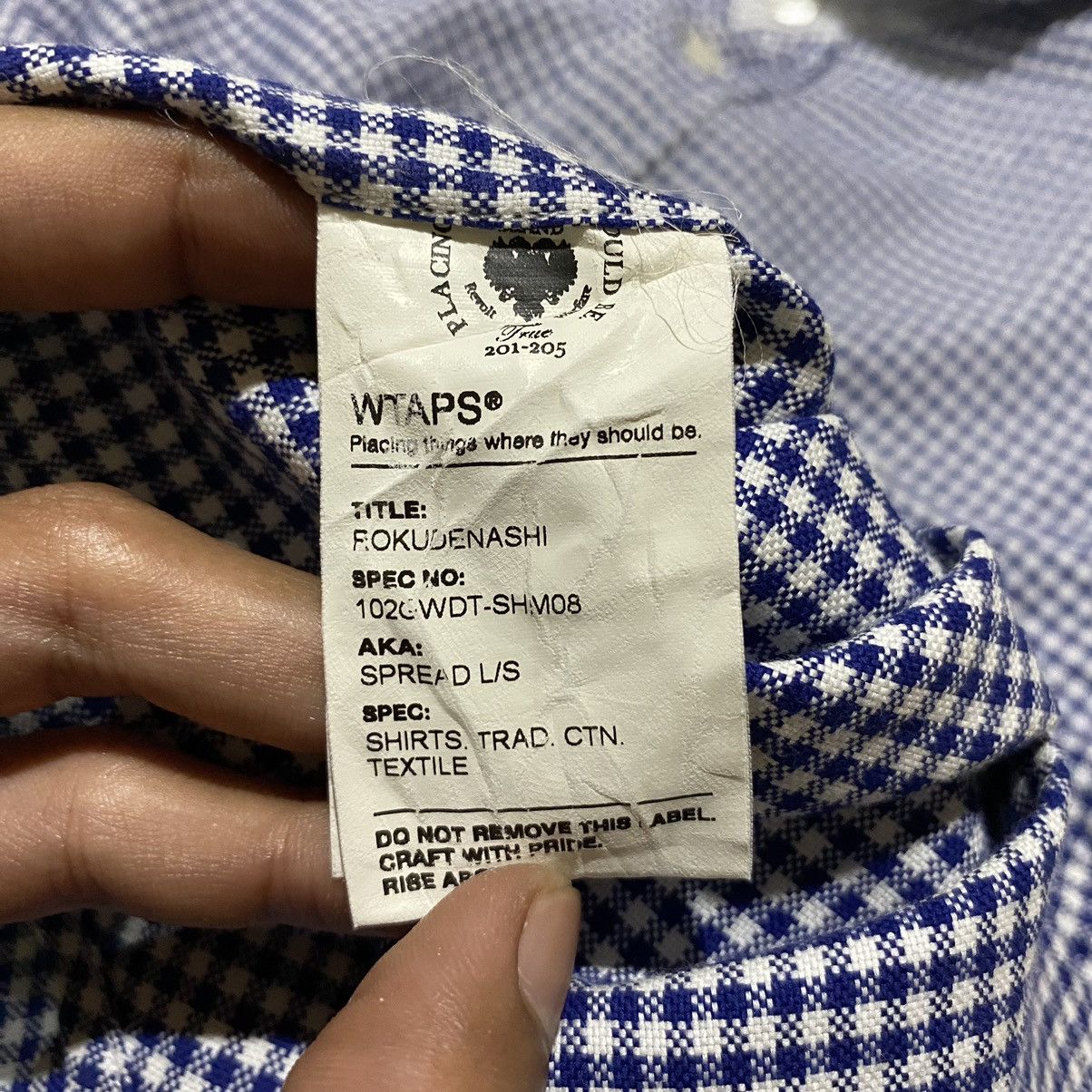 Japanese Brand × Wtaps WTAPS Gingham Sanghai Collar Button Up Shirt Size US S / EU 44-46 / 1 - 9 Thumbnail